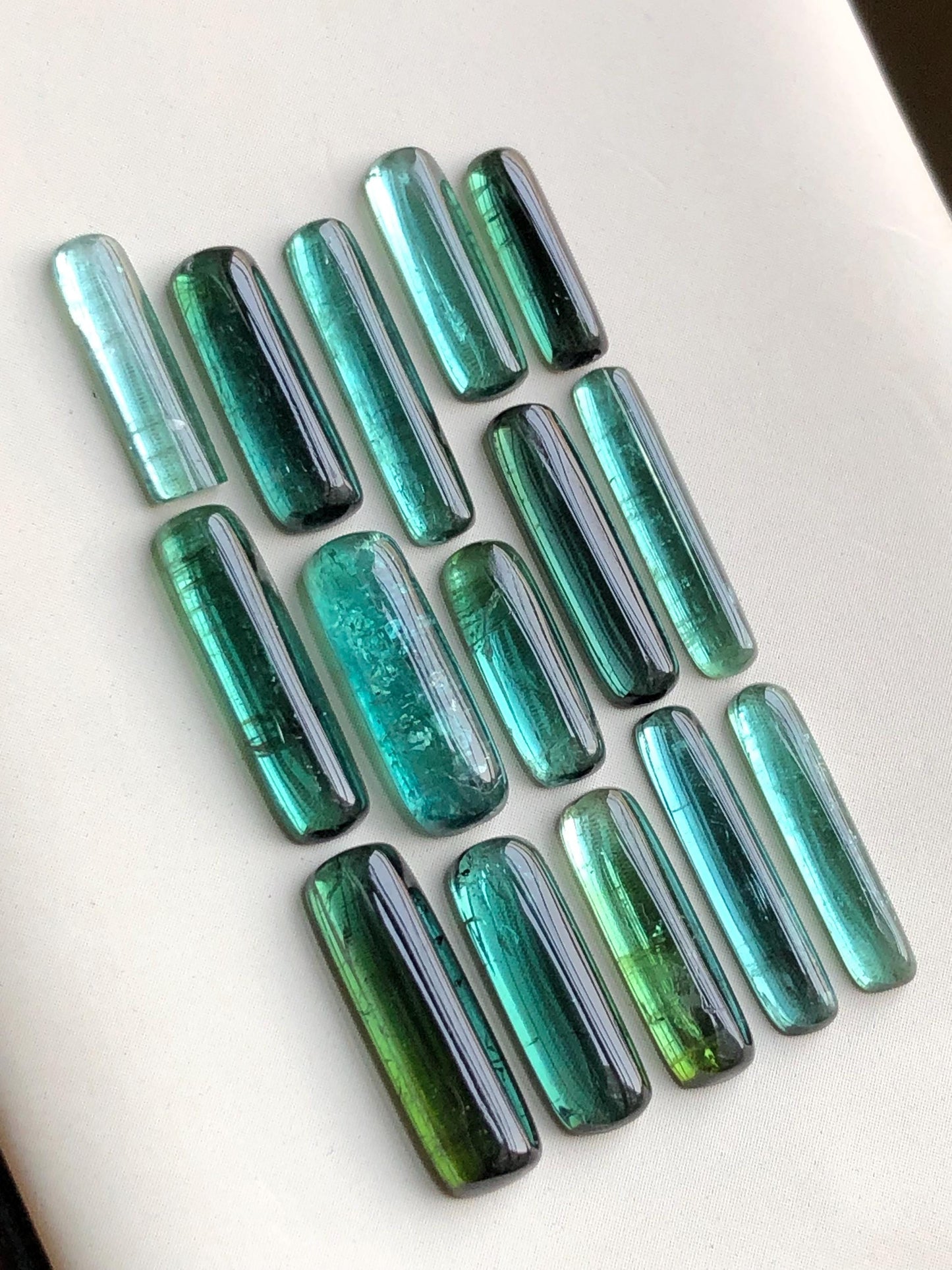 Green tourmaline cabochon lot 25 carats natural