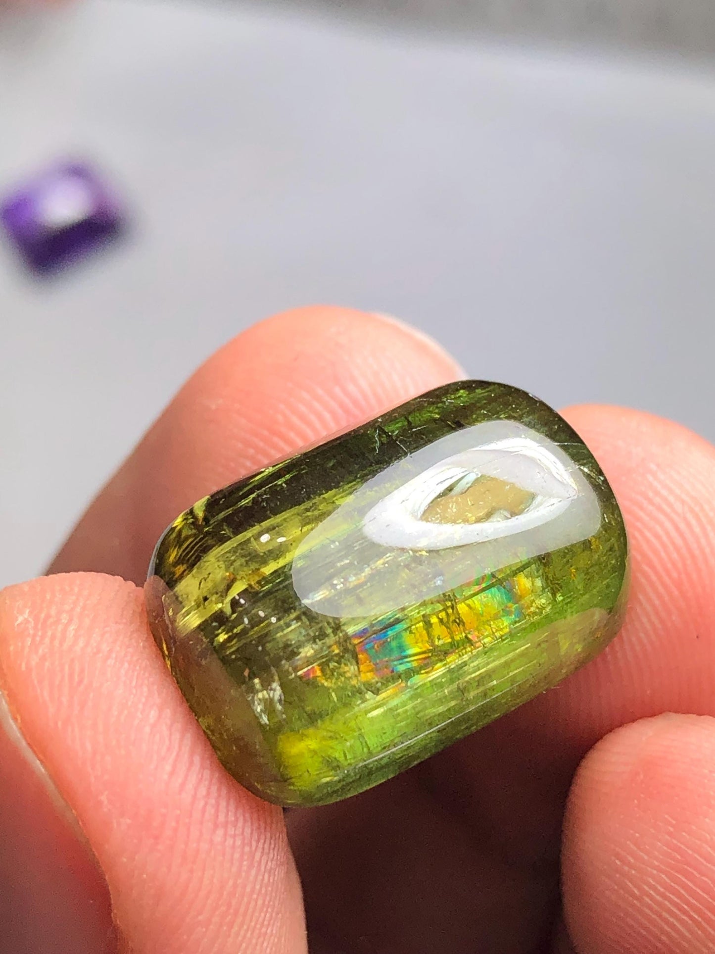 25 ct green tourmaline cabochon