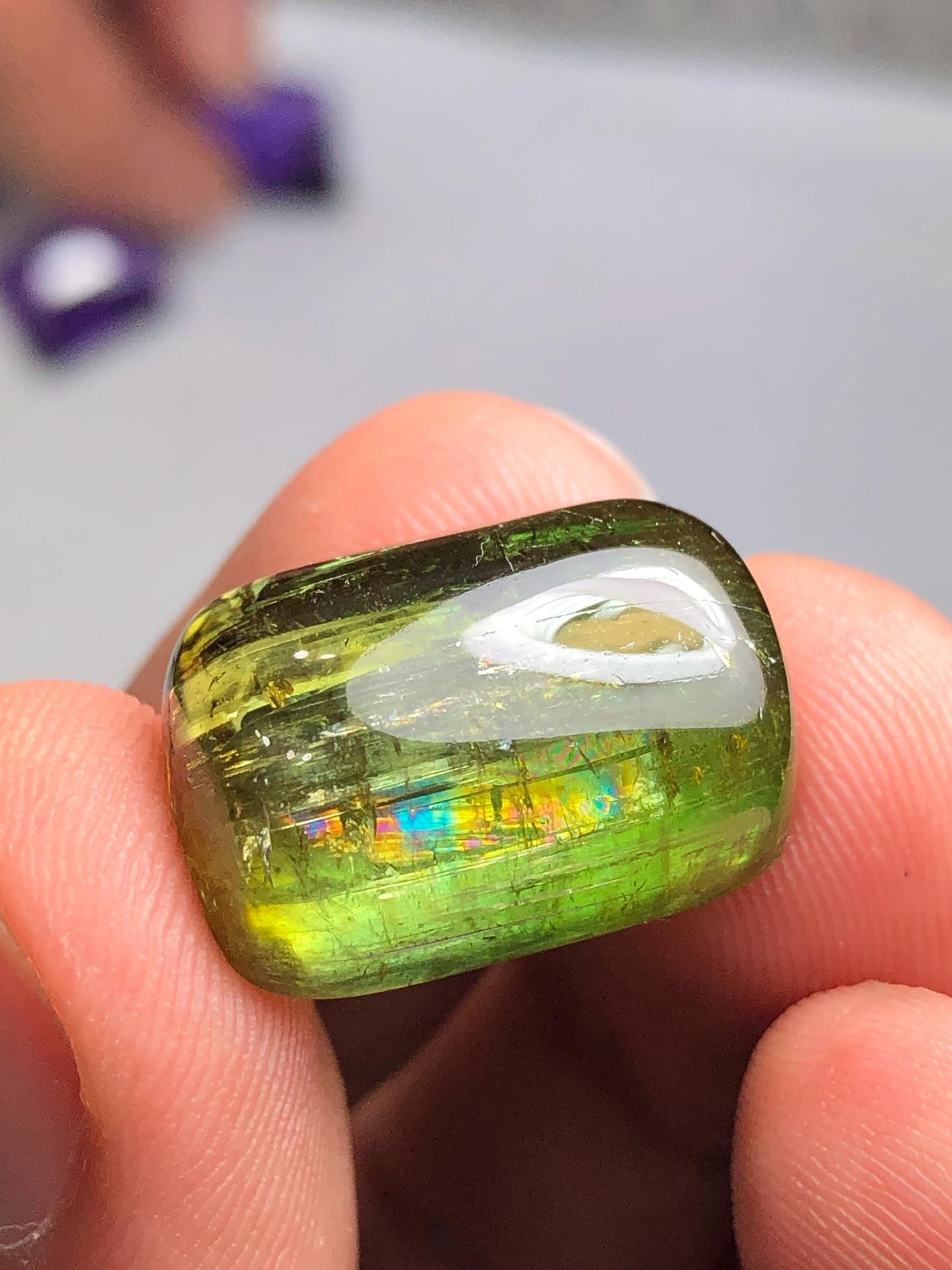 25 ct green tourmaline cabochon