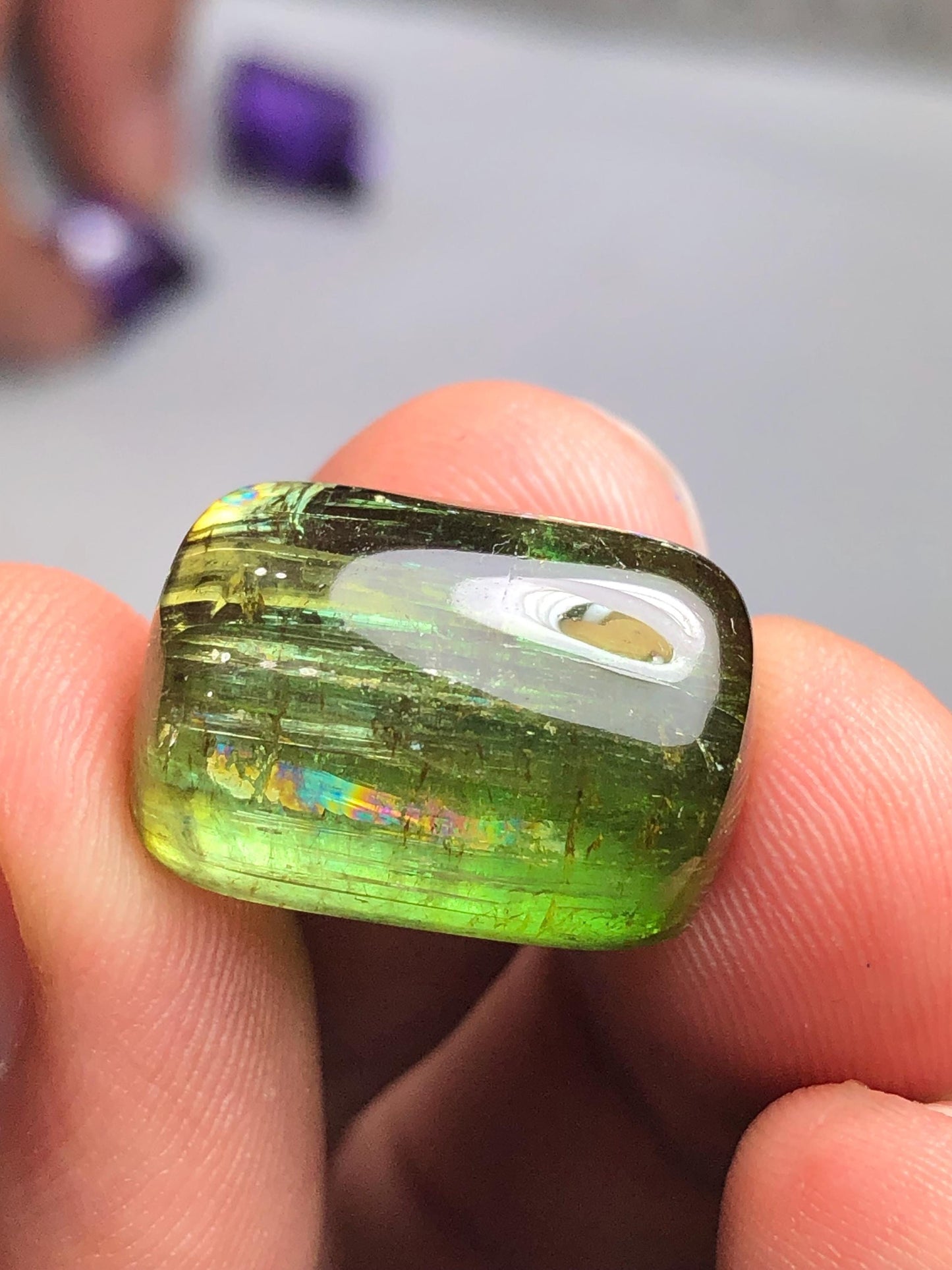 25 ct green tourmaline cabochon