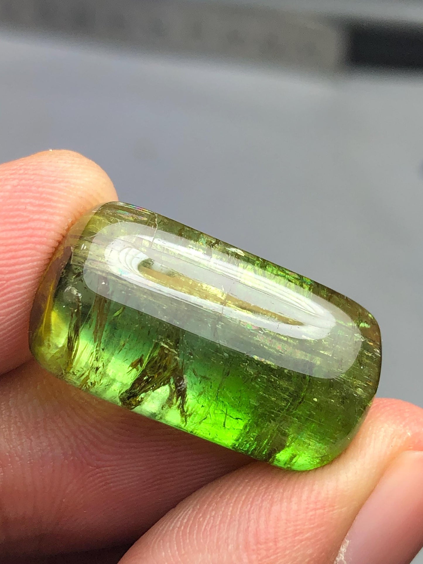 Green tourmaline cabochon 29.60 carat