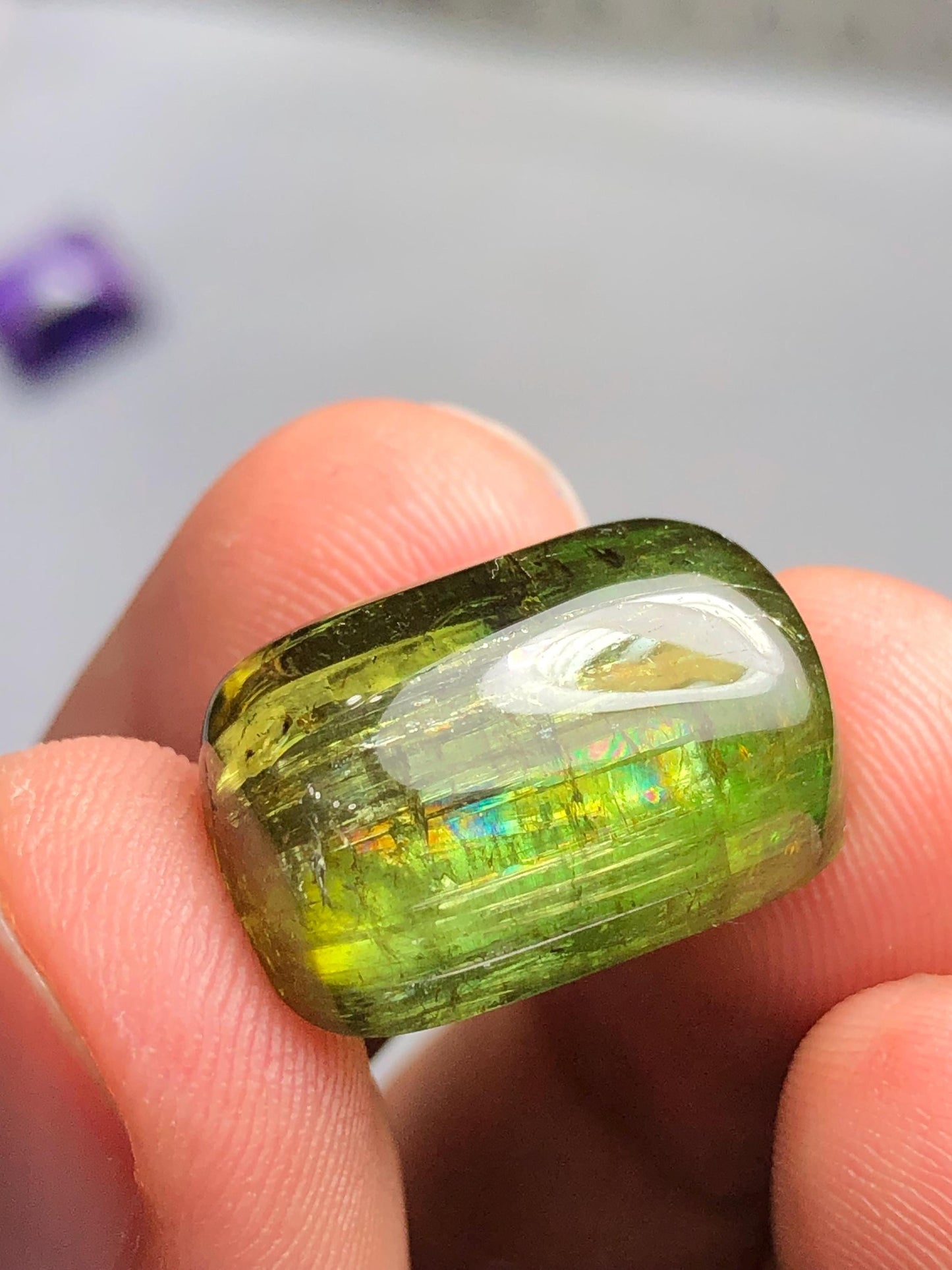 25 ct green tourmaline cabochon