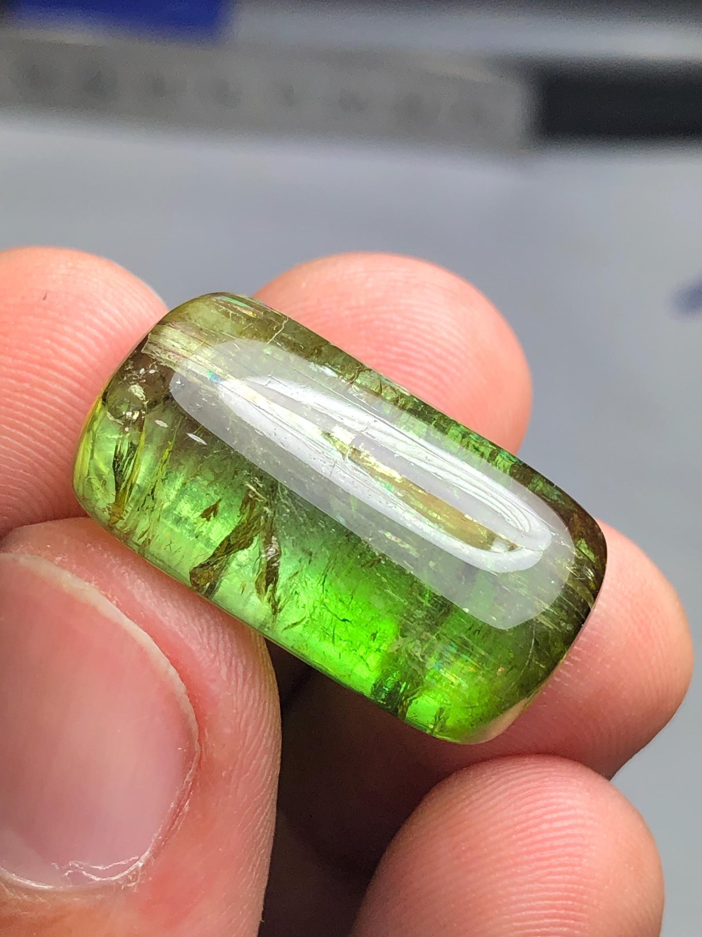 Green tourmaline cabochon 29.60 carat