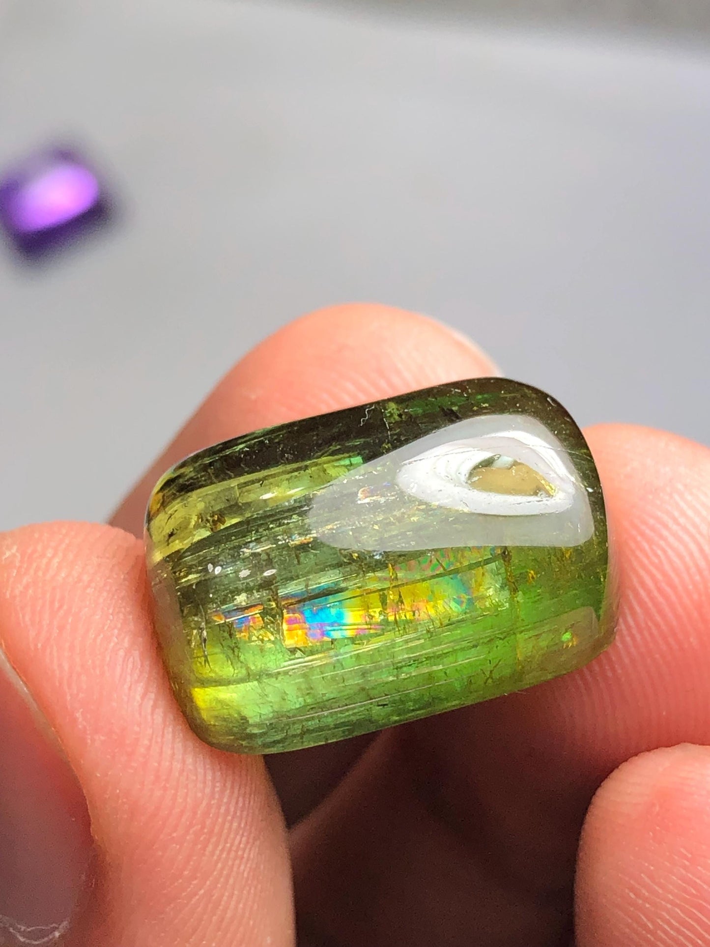 25 ct green tourmaline cabochon