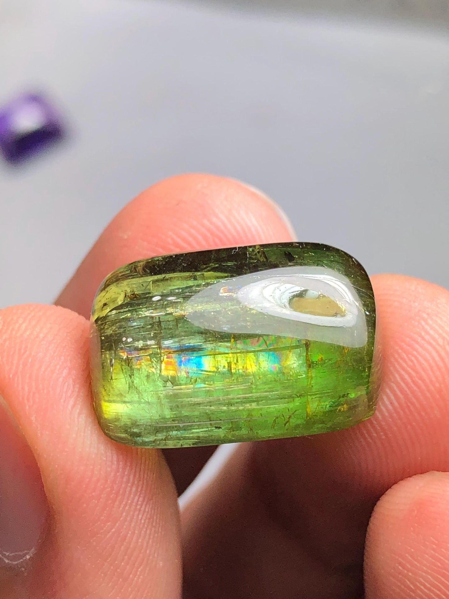 25 ct green tourmaline cabochon