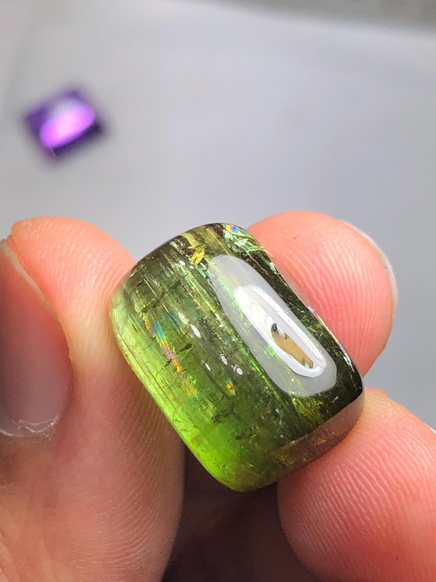 25 ct green tourmaline cabochon