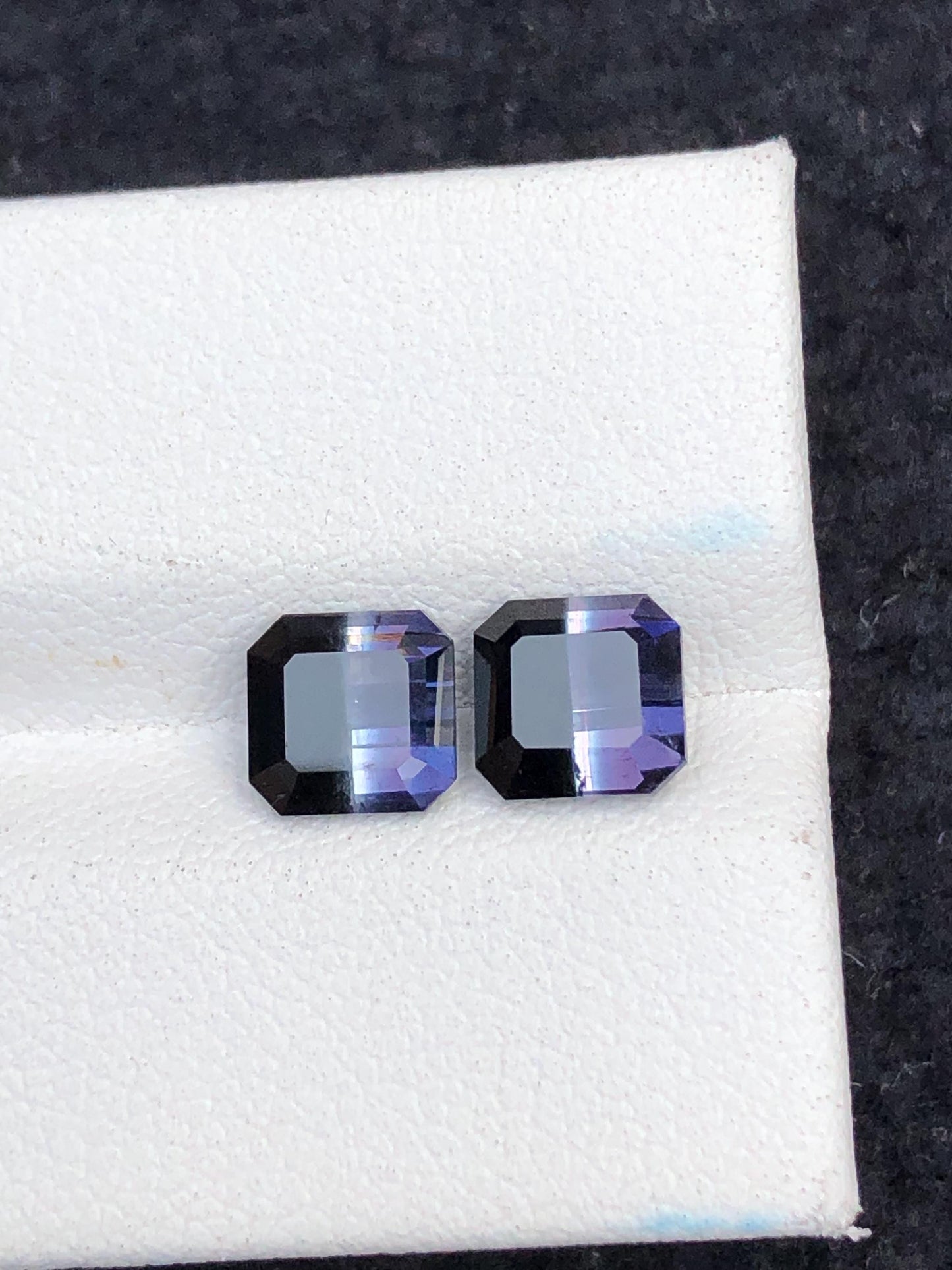 2.90 CTs unique bi colour tourmaline pair faceted natural