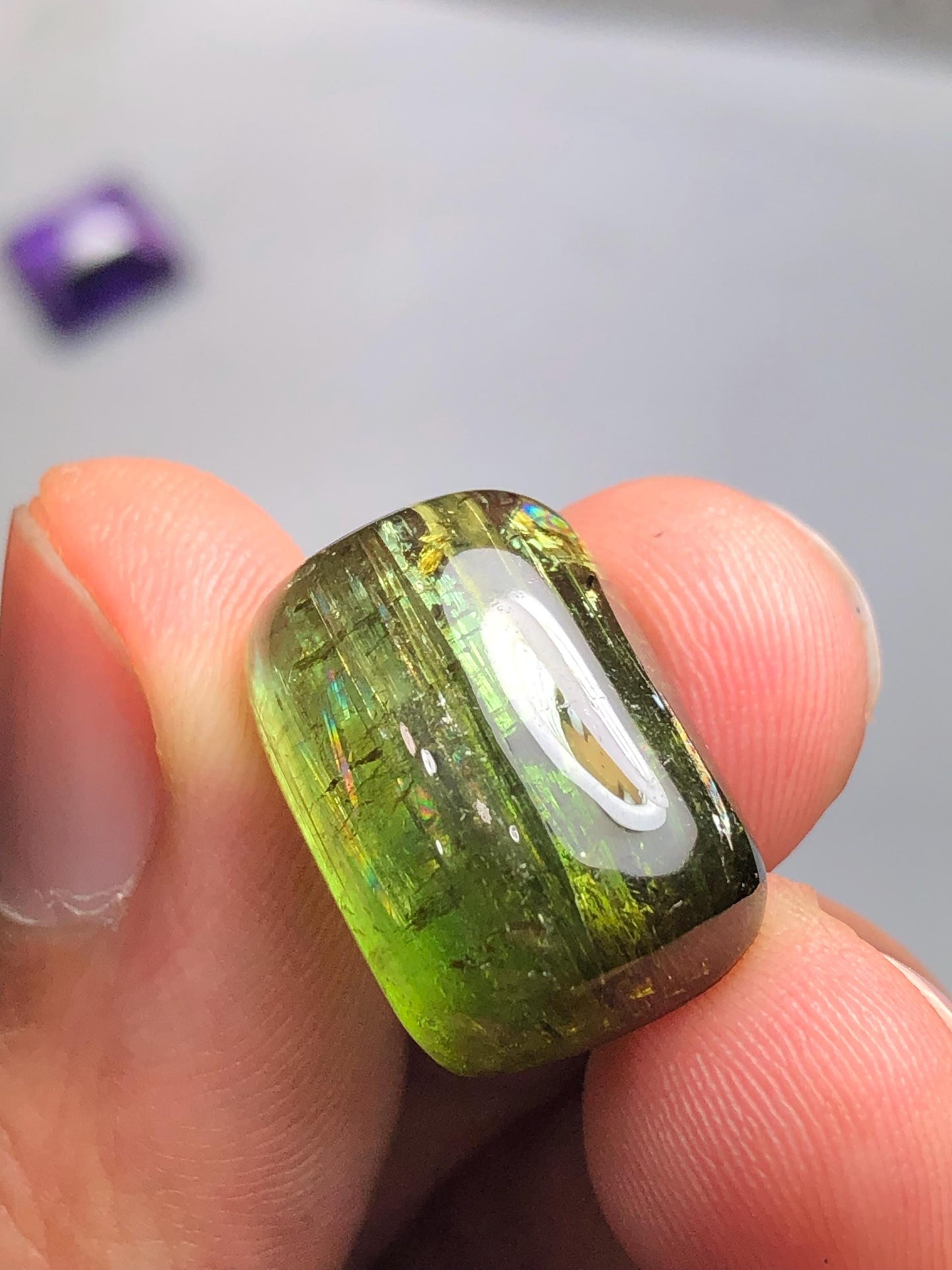 25 ct green tourmaline cabochon