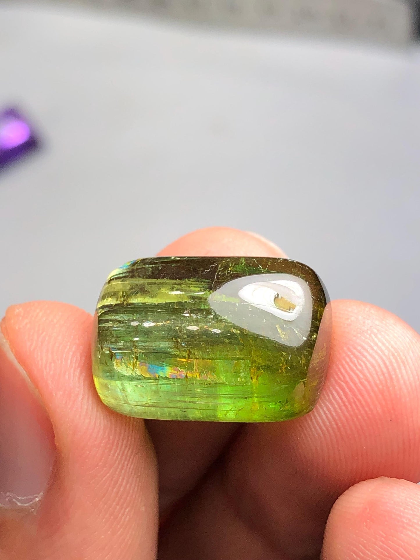 25 ct green tourmaline cabochon