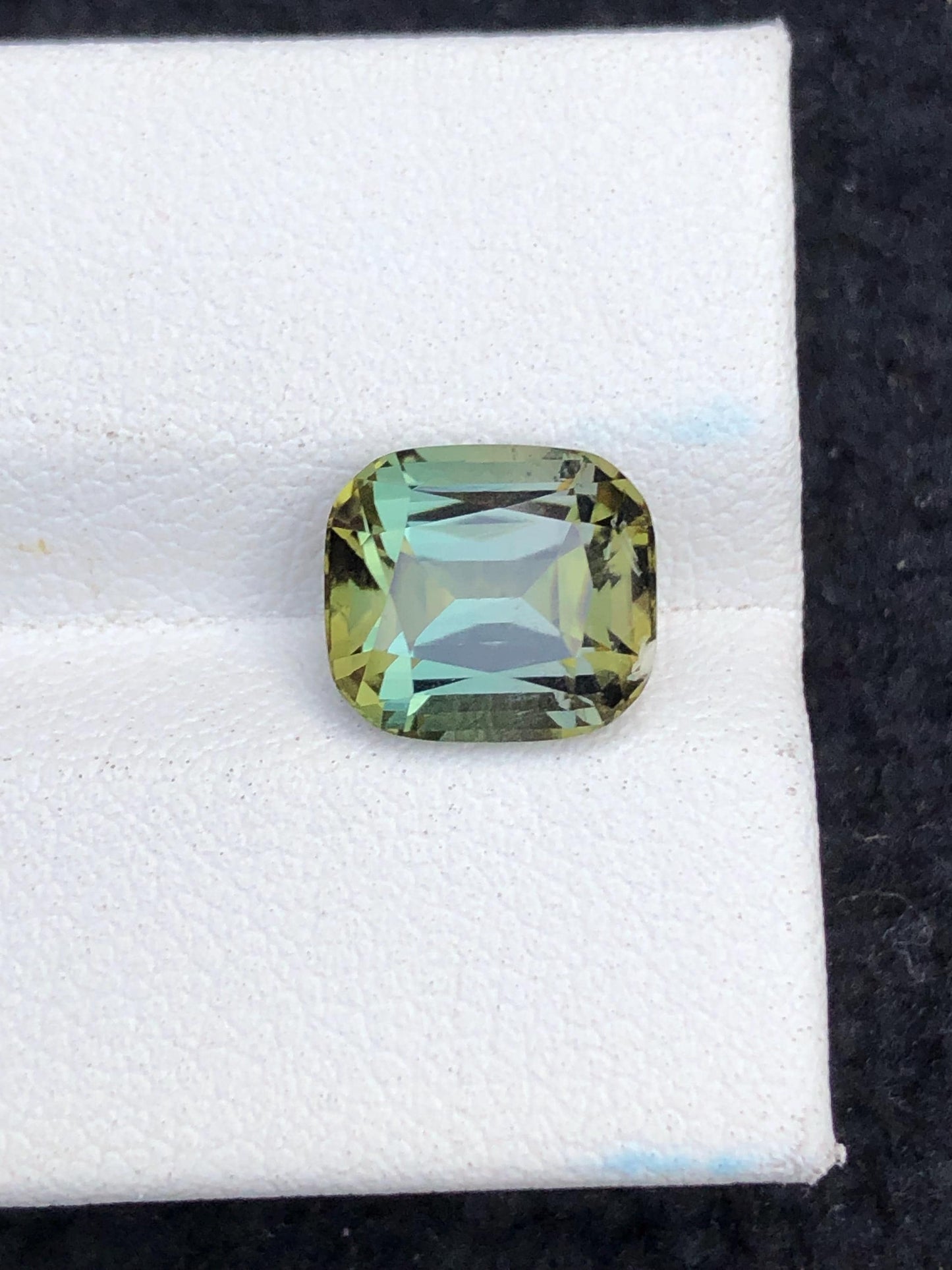 3.55 CTs blue green tourmaline faceted natural