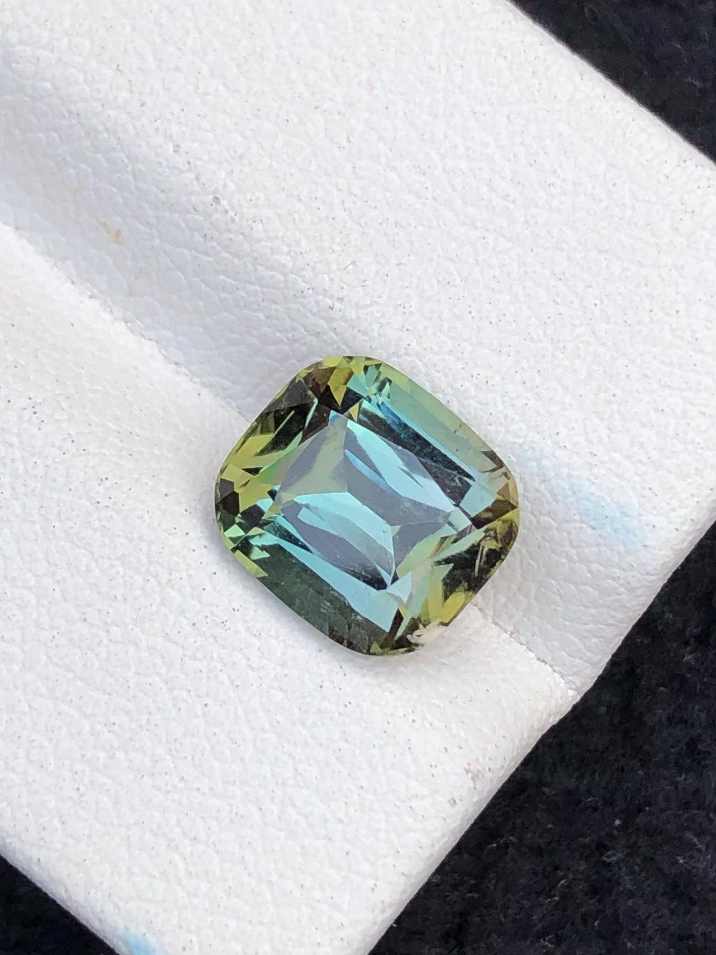 3.55 CTs blue green tourmaline faceted natural