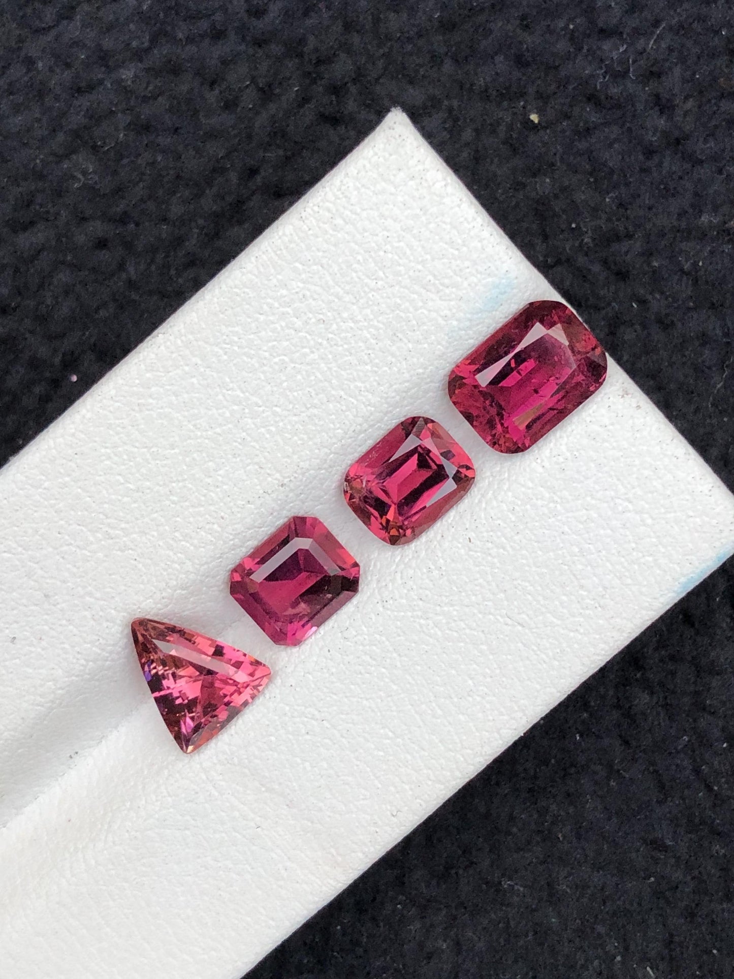 5.90 CTs Red tourmaline lot faceted natural