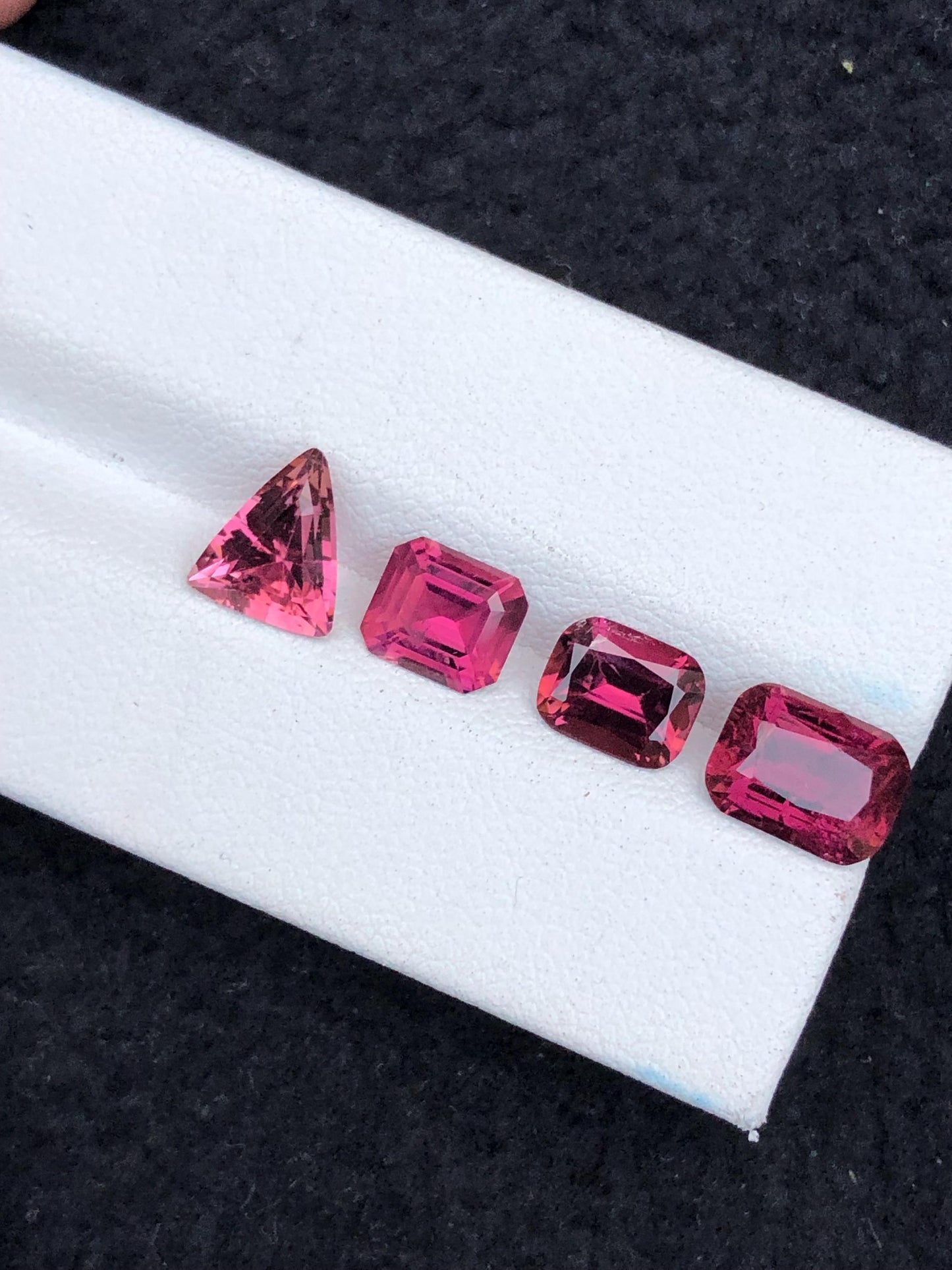 5.90 CTs Red tourmaline lot faceted natural