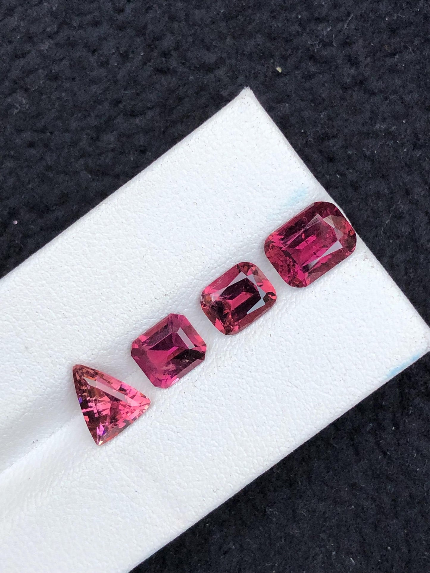 5.90 CTs Red tourmaline lot faceted natural