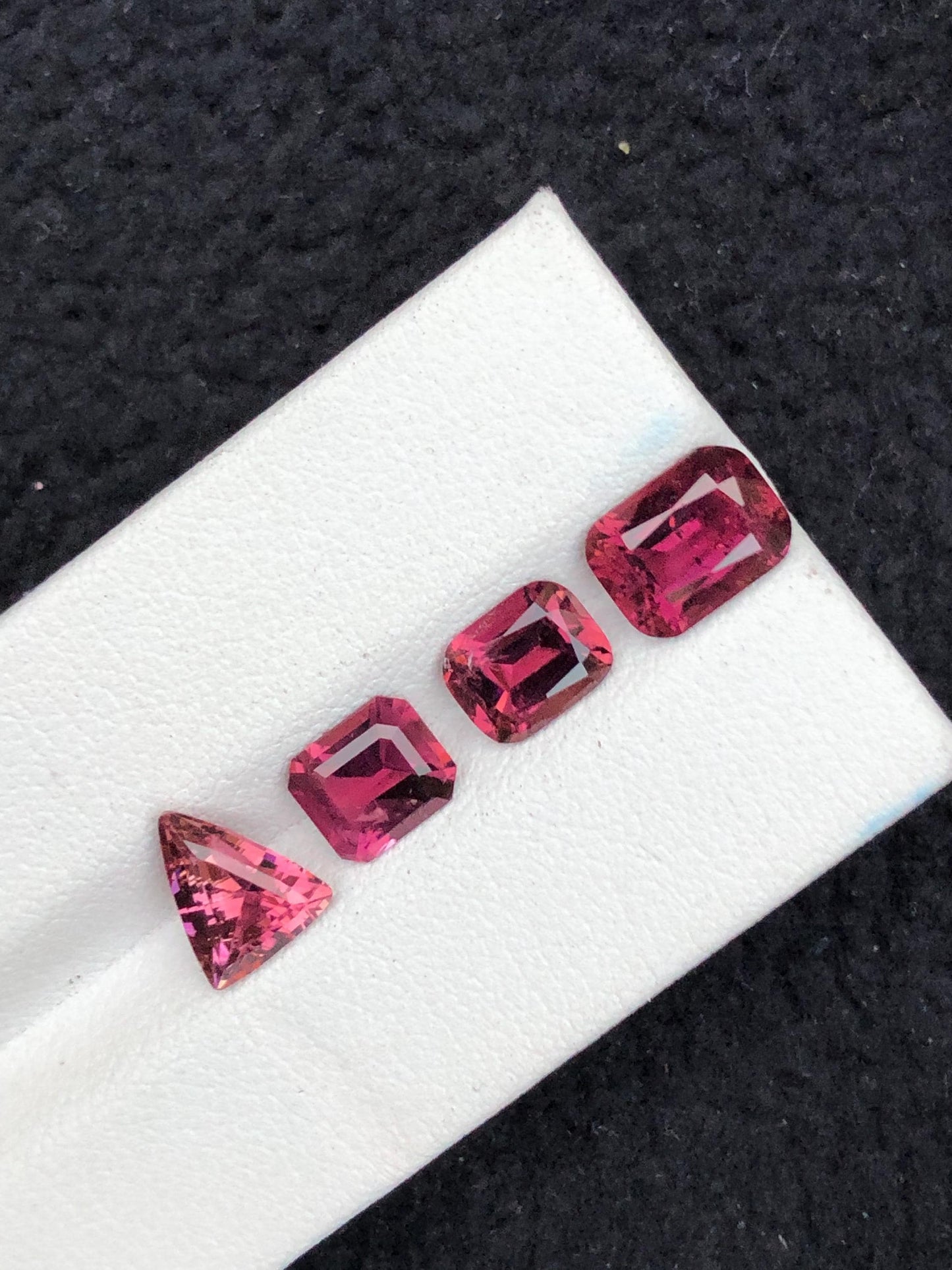 5.90 CTs Red tourmaline lot faceted natural