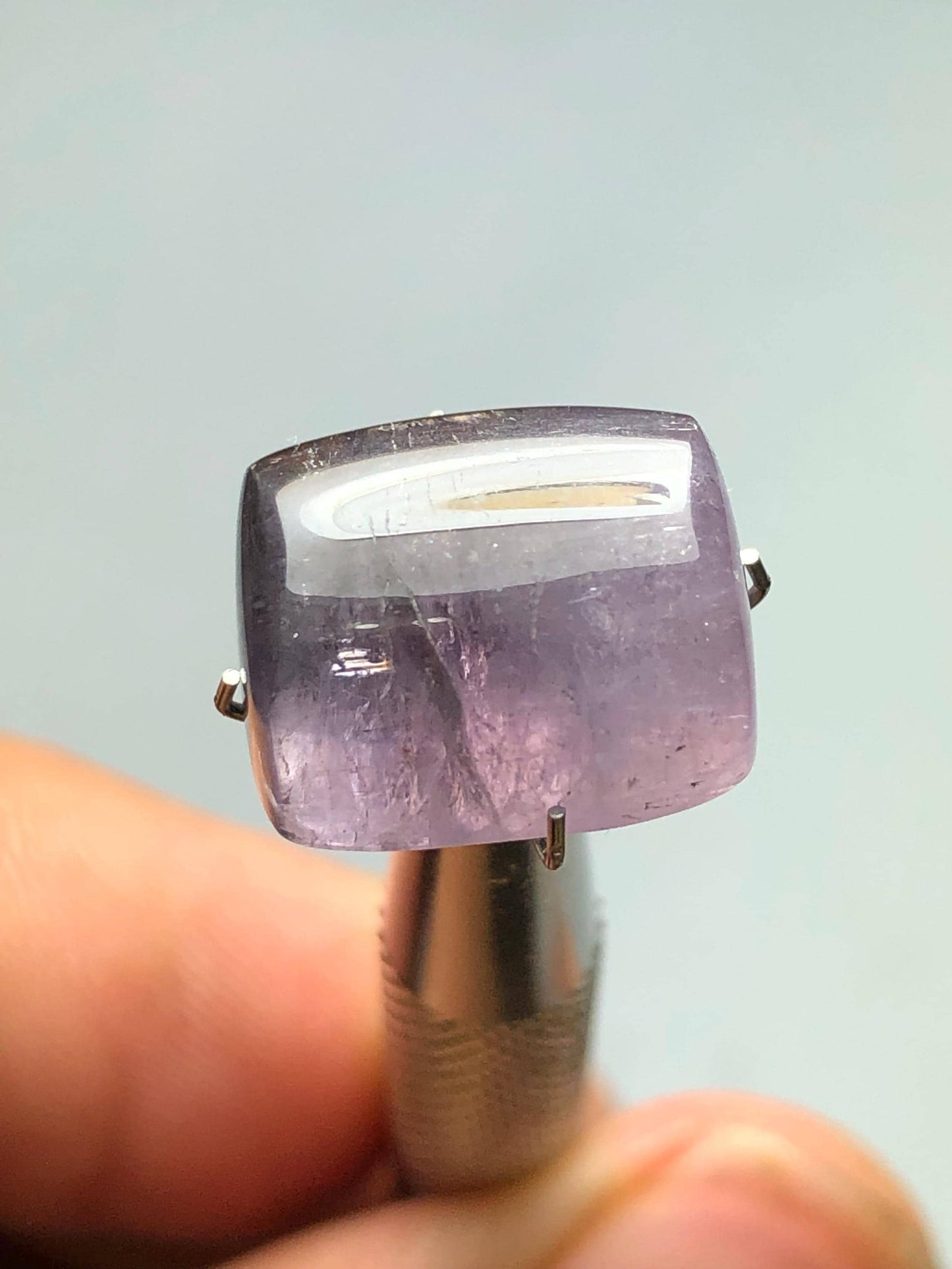 13.30 cts purple tourmaline cabochon flat back