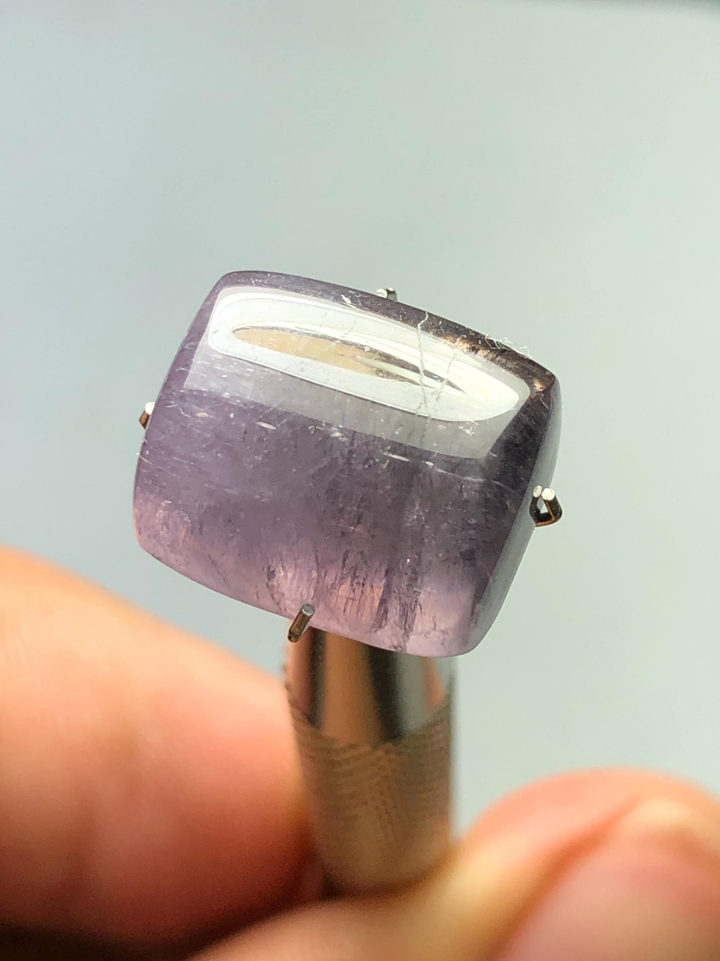 13.30 cts purple tourmaline cabochon flat back