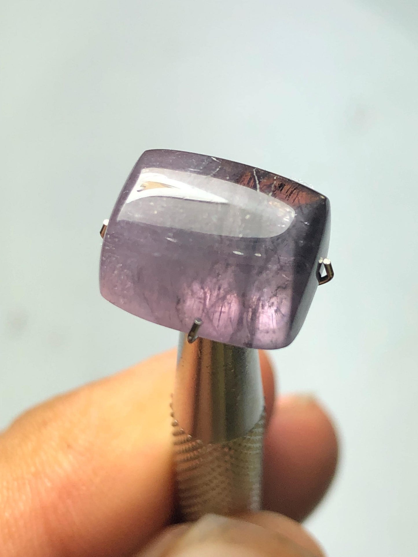 13.30 cts purple tourmaline cabochon flat back