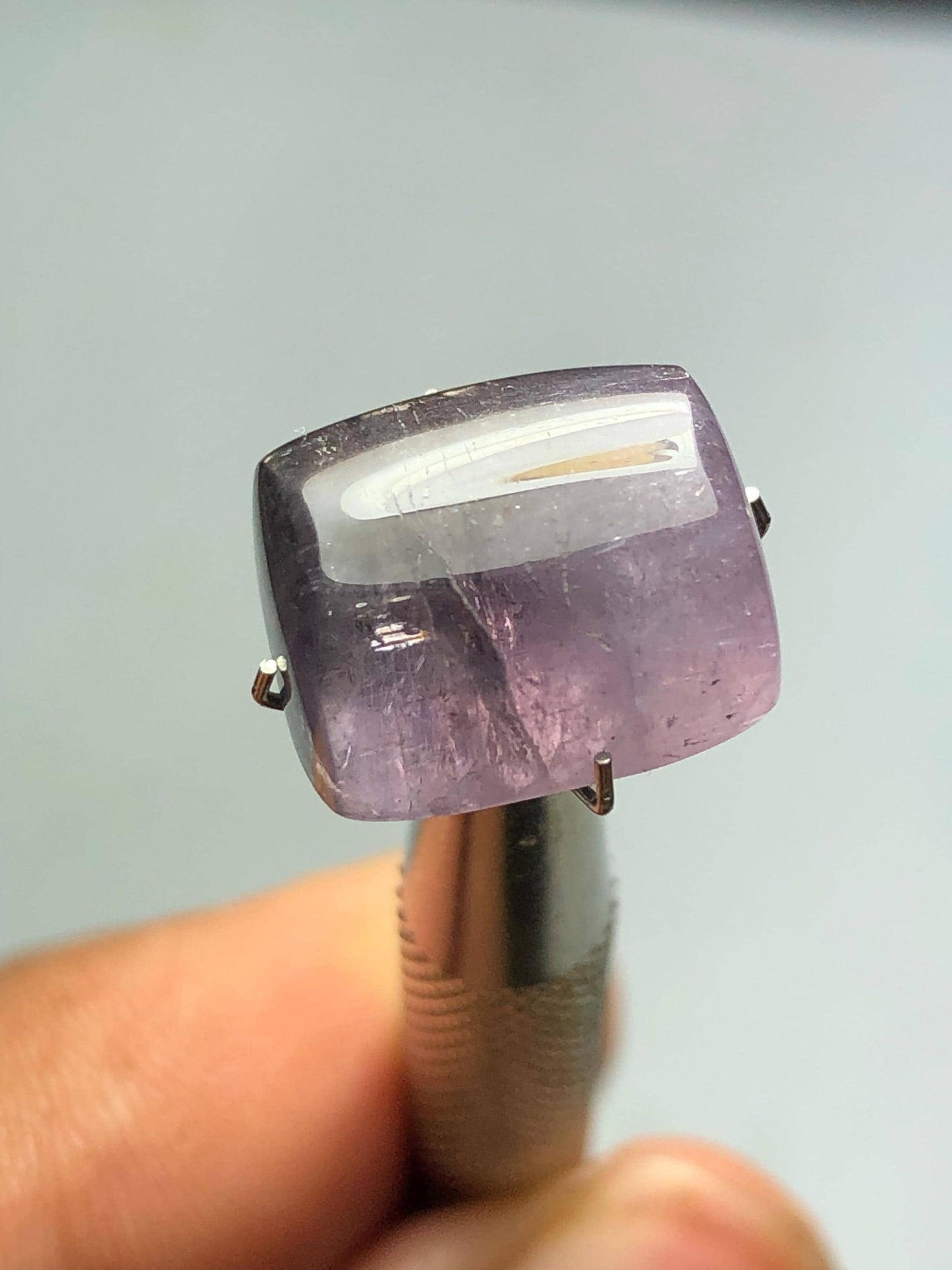 13.30 cts purple tourmaline cabochon flat back