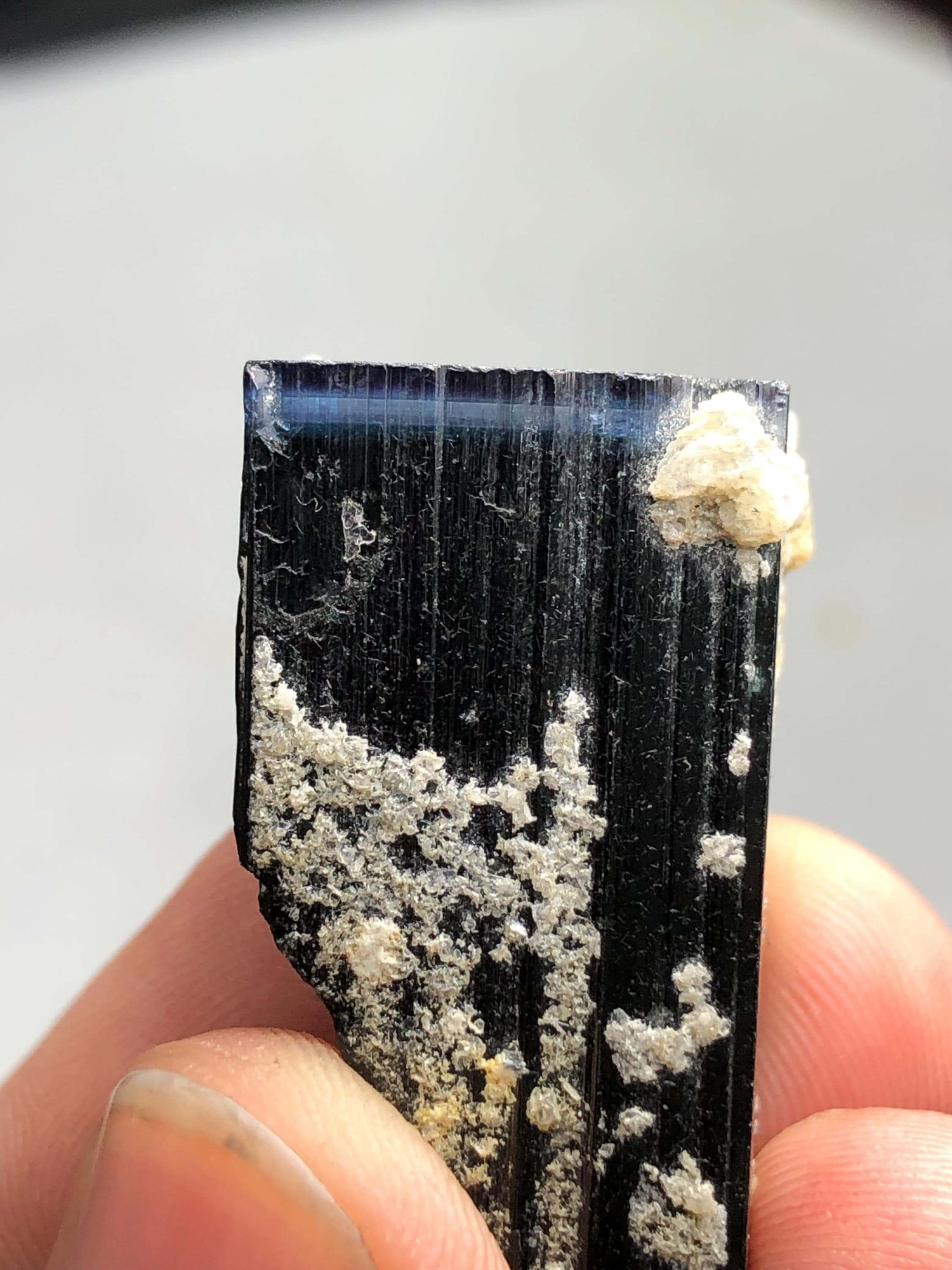 Unique bi-colour tourmaline crystal, 14 grams from Afghanistan, natural, no treatment, dimensions 36*22*17.8 mm.
