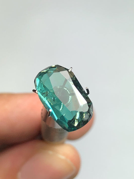 4.30 CTs top blue tourmaline rose cut natural faceted