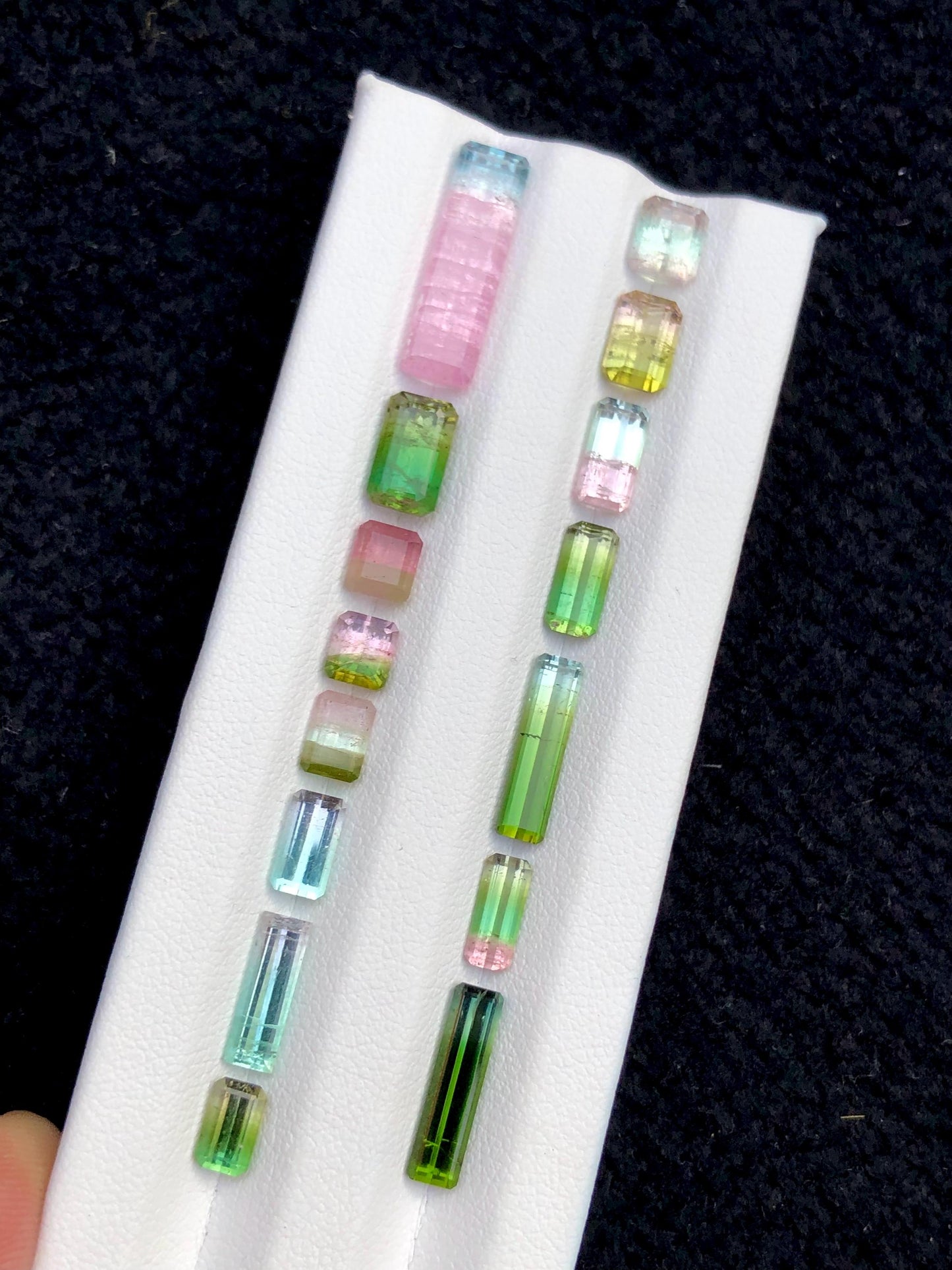 Bi Colour Tourmaline Lot Faceted 17 ct - Gemstone Parcel for Jewelers