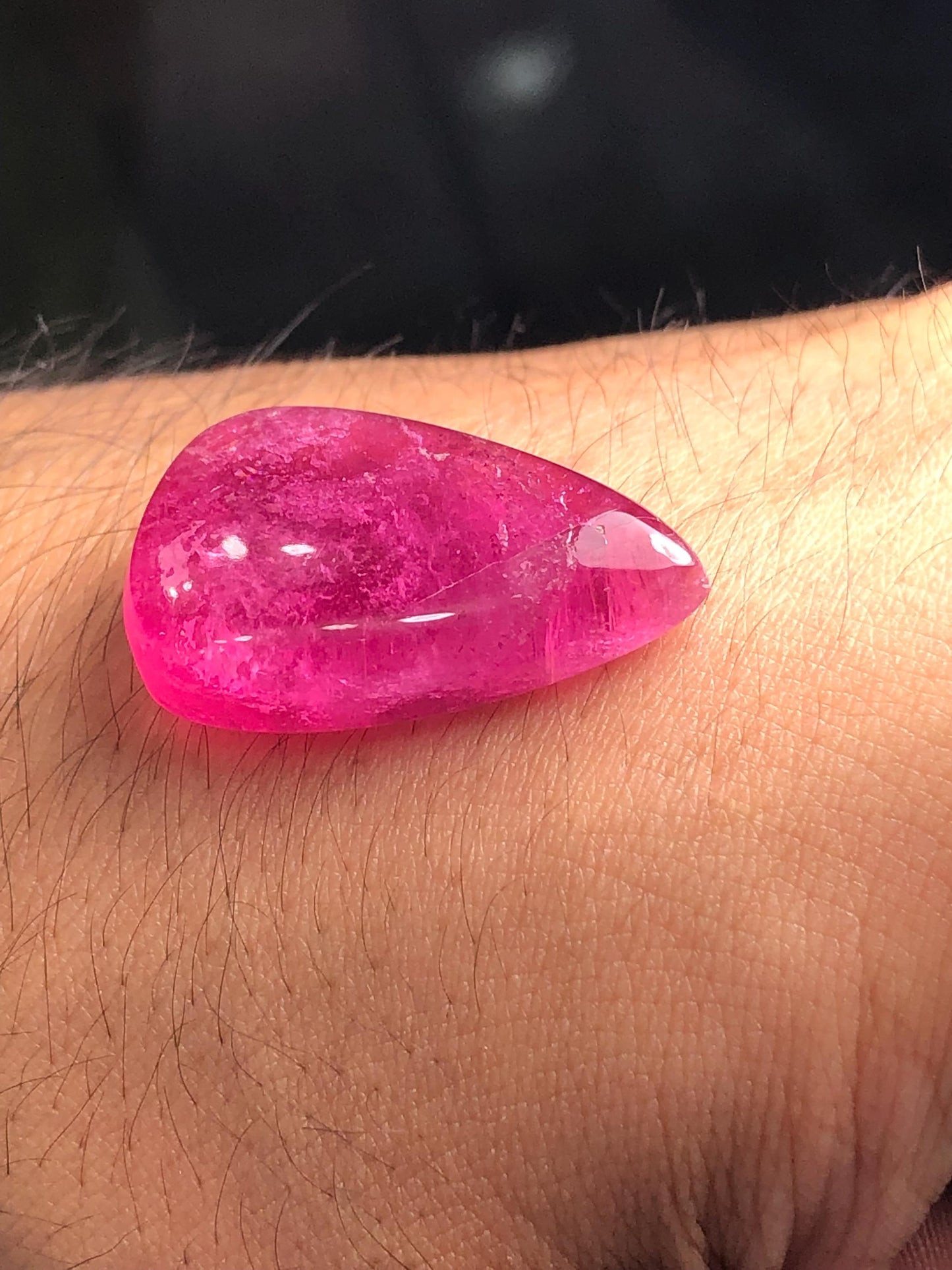 Pink Tourmaline Cabochon 39 ct - Statement Pendant Cabochon