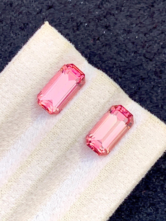 Pink Tourmaline Pair 4.65 ct - Natural Afghan Earrings