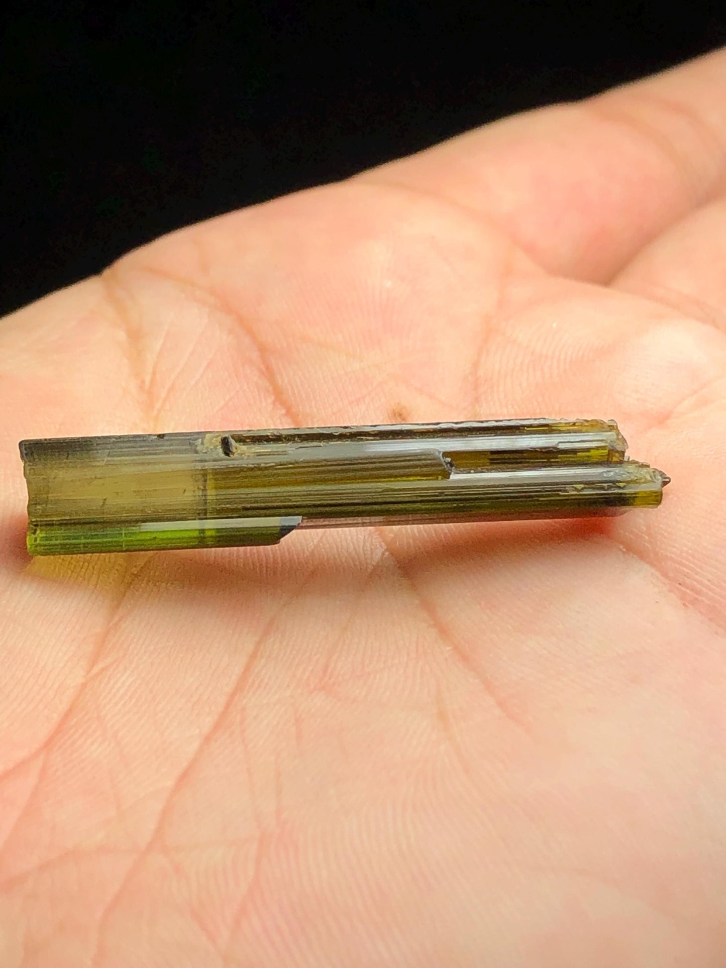Olive Green Tourmaline Crystal 20 ct – Natural Terminated Gemstone