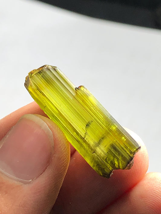 Olive Green Tourmaline Crystal 20 ct – Rare Afghan Collector Gem