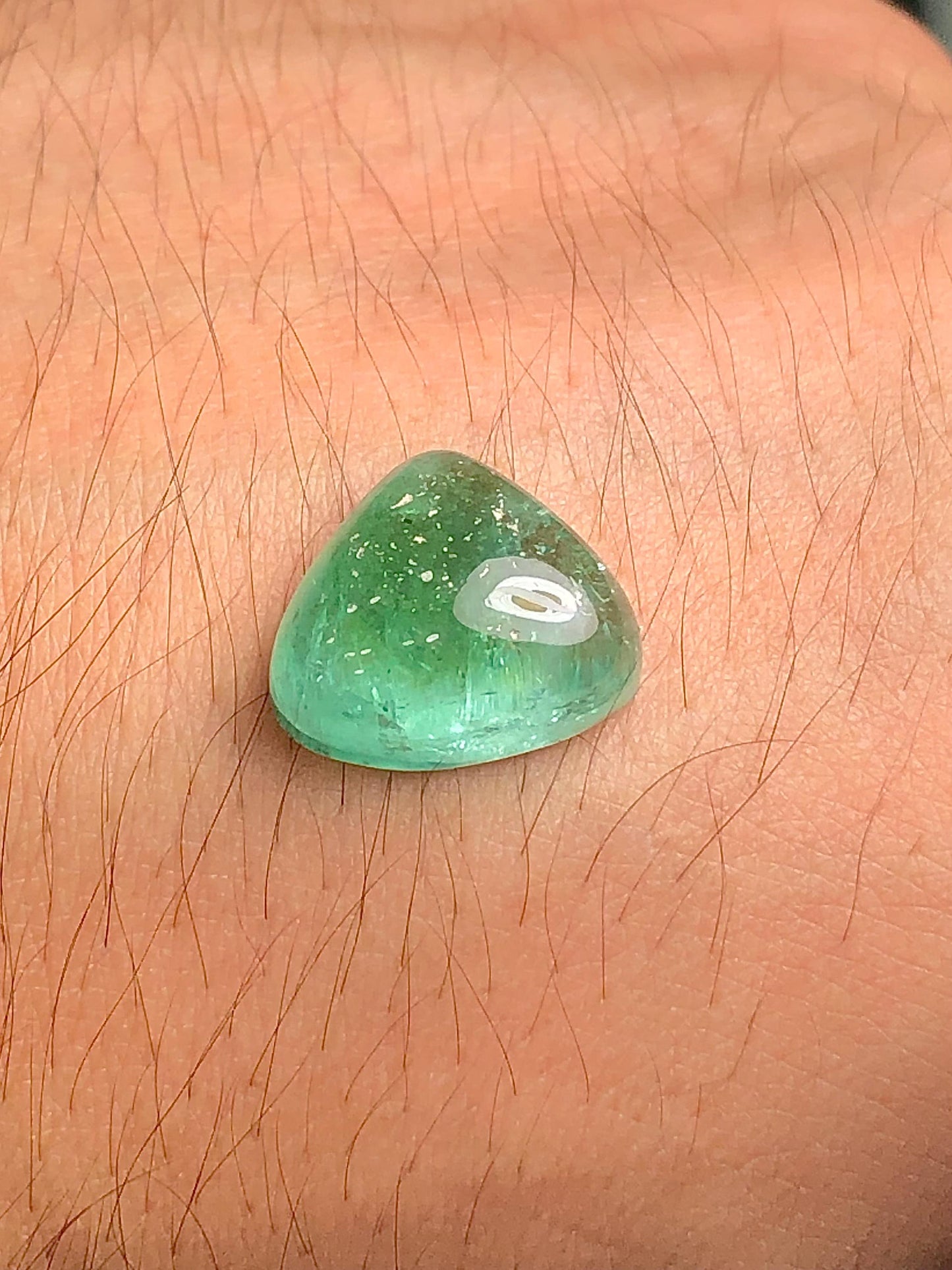 Green Tourmaline Cabochon 11.30 ct - Afghan Gem for Meaningful Creations