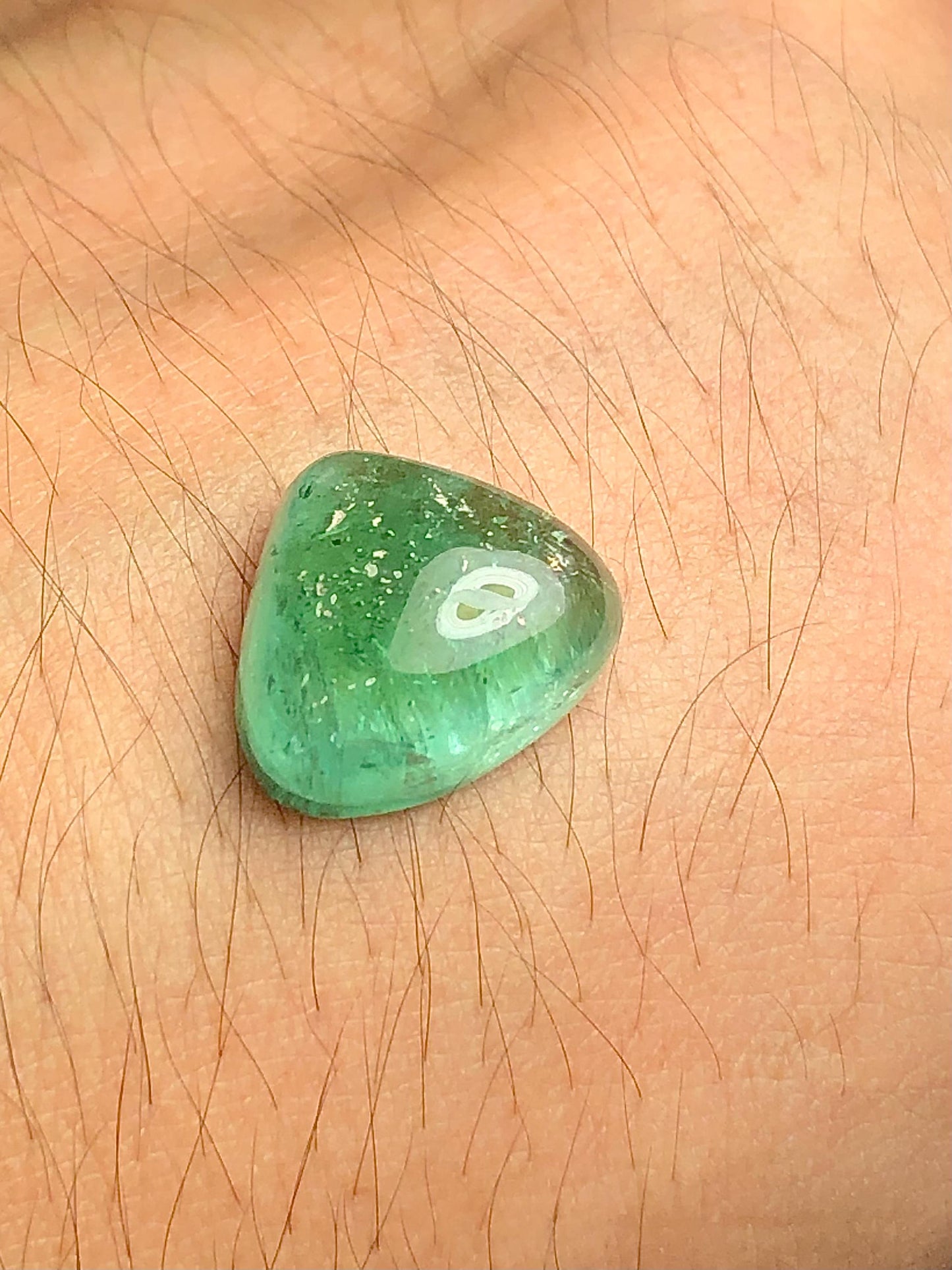 Green Tourmaline Cabochon 11.30 ct - Afghan Gem for Meaningful Creations