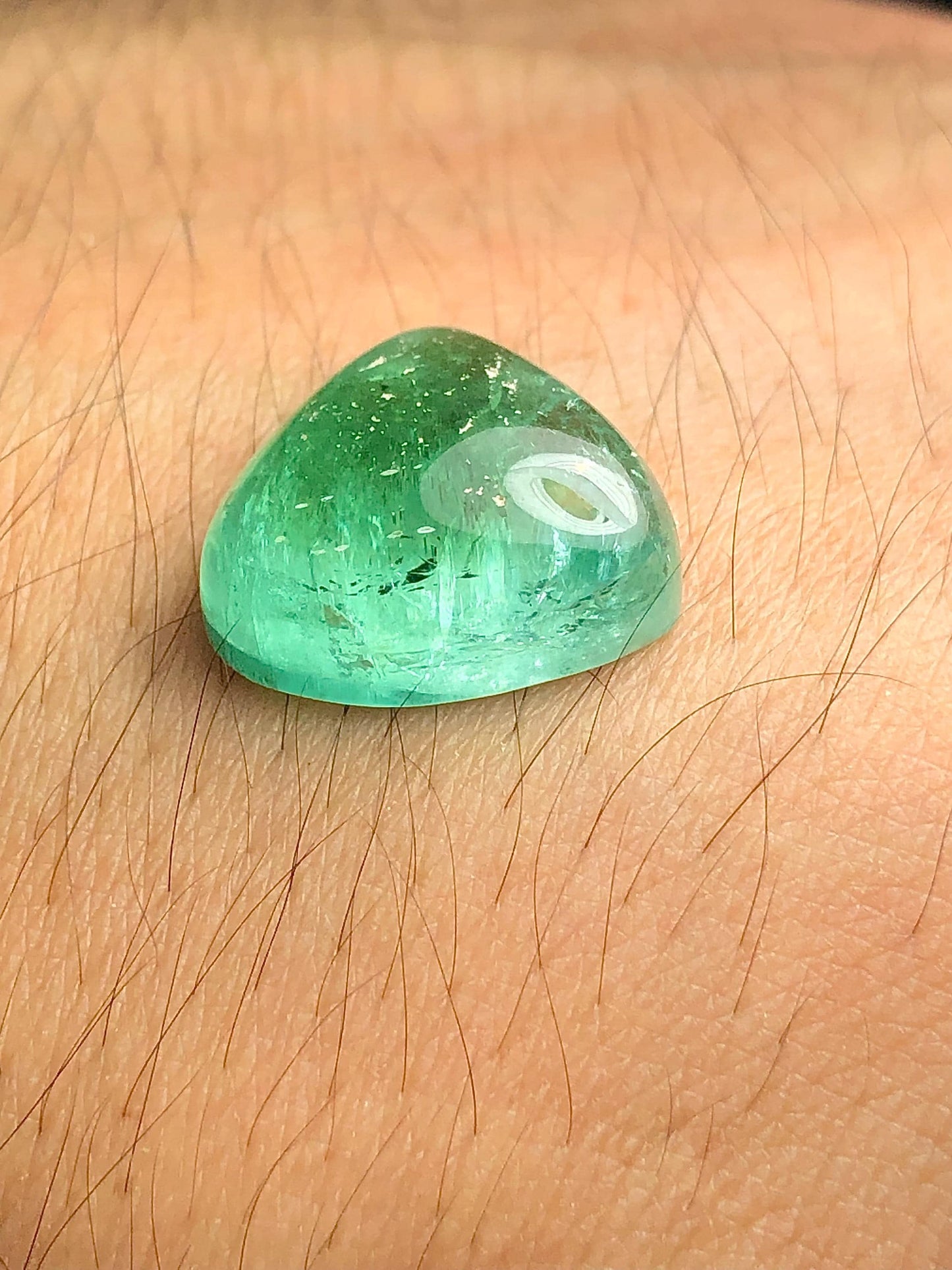 Green Tourmaline Cabochon 11.30 ct - Afghan Gem for Meaningful Creations