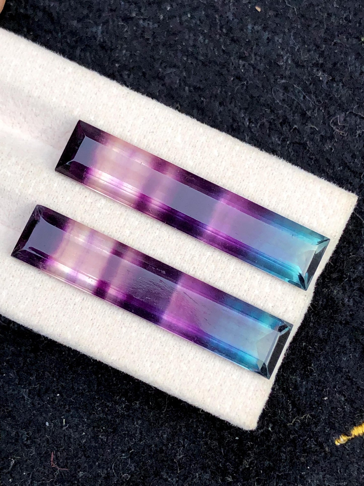 Rainbow Fluorite Cabochon Pair 32.80 ct - Meditation Set for Wellness