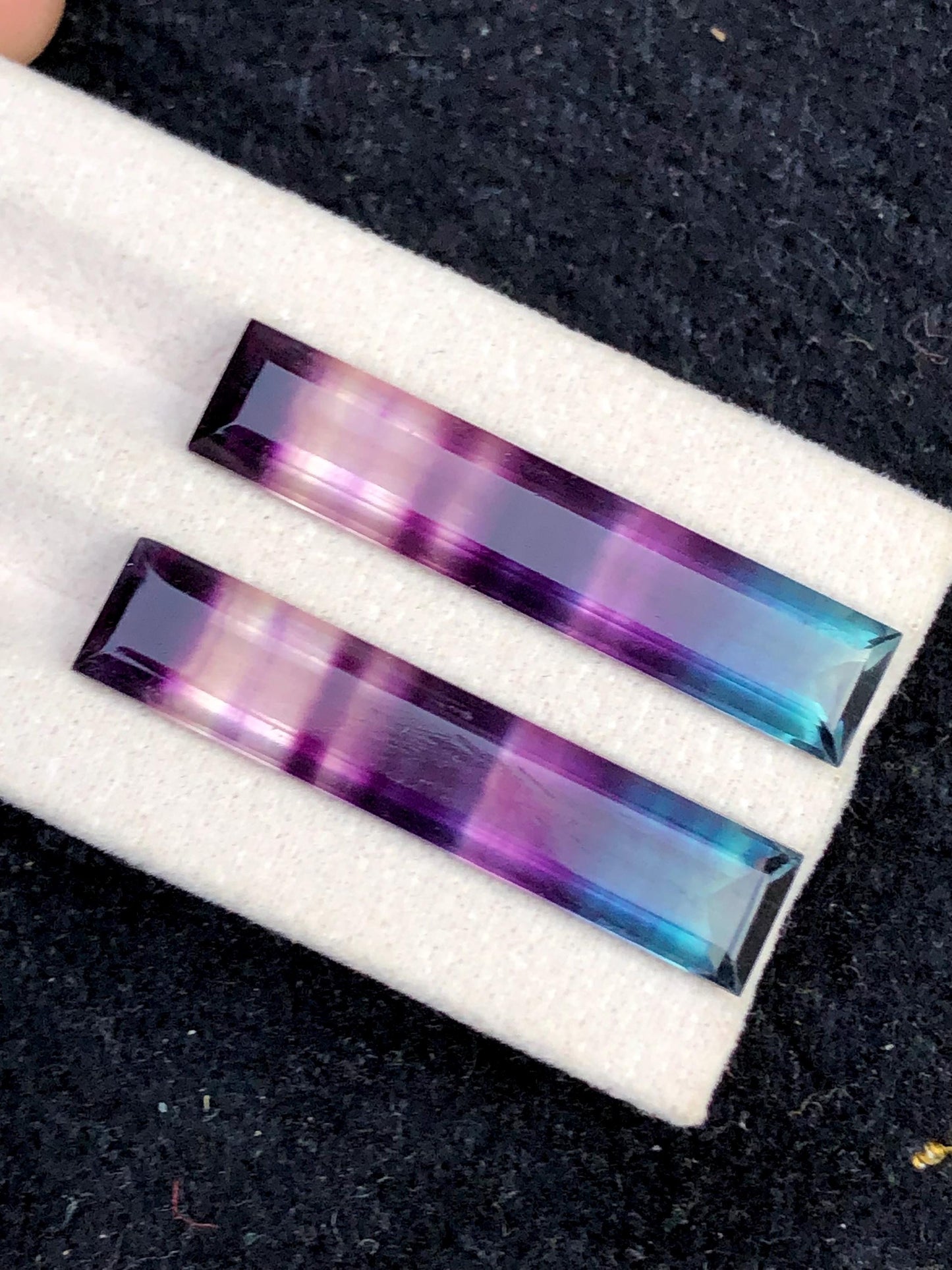 Rainbow Fluorite Cabochon Pair 32.80 ct - Meditation Set for Wellness