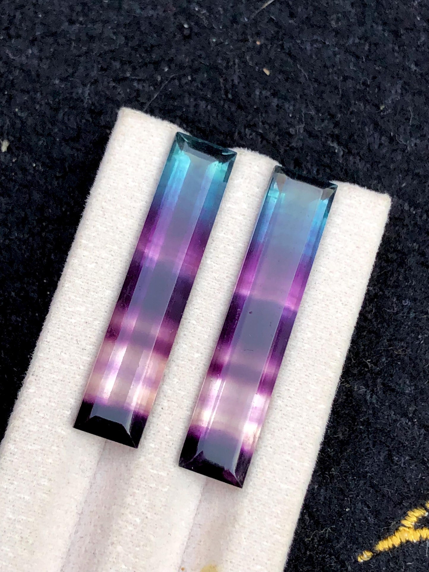 Rainbow Fluorite Cabochon Pair 32.80 ct - Meditation Set for Wellness
