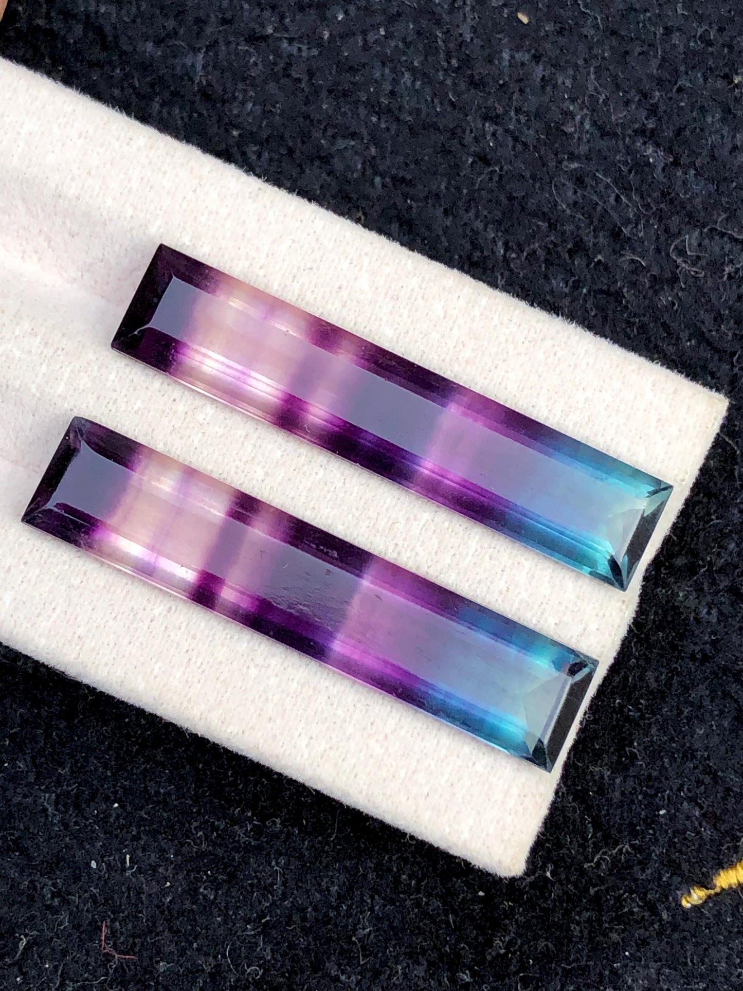 Rainbow Fluorite Cabochon Pair 32.80 ct - Meditation Set for Wellness