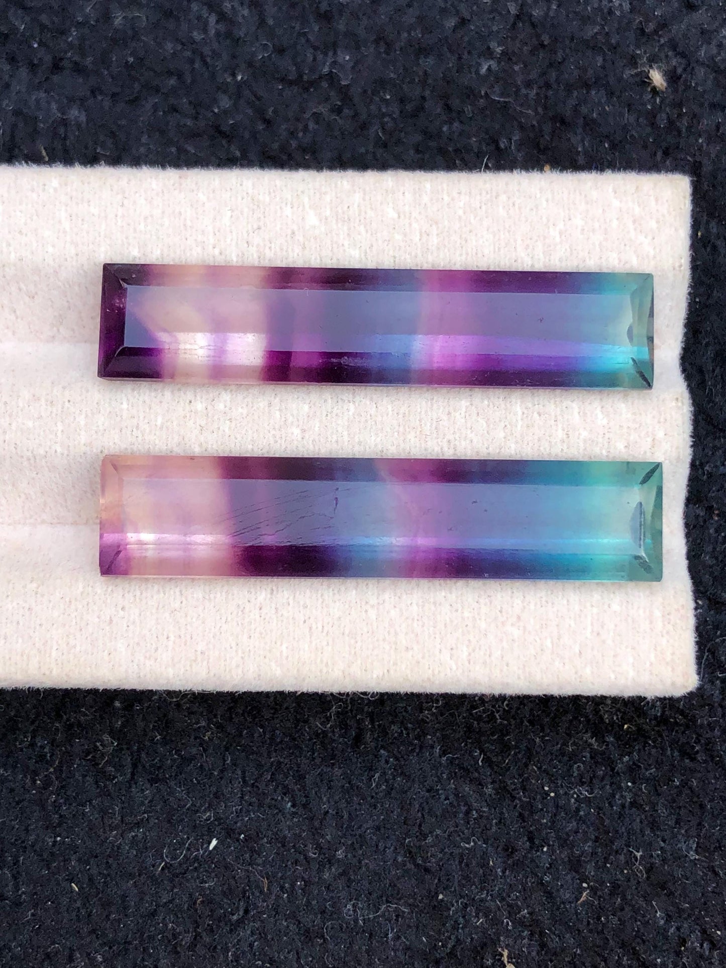 Rainbow Fluorite Cabochon Pair 33.80 ct - Vibrant Crystal Duo