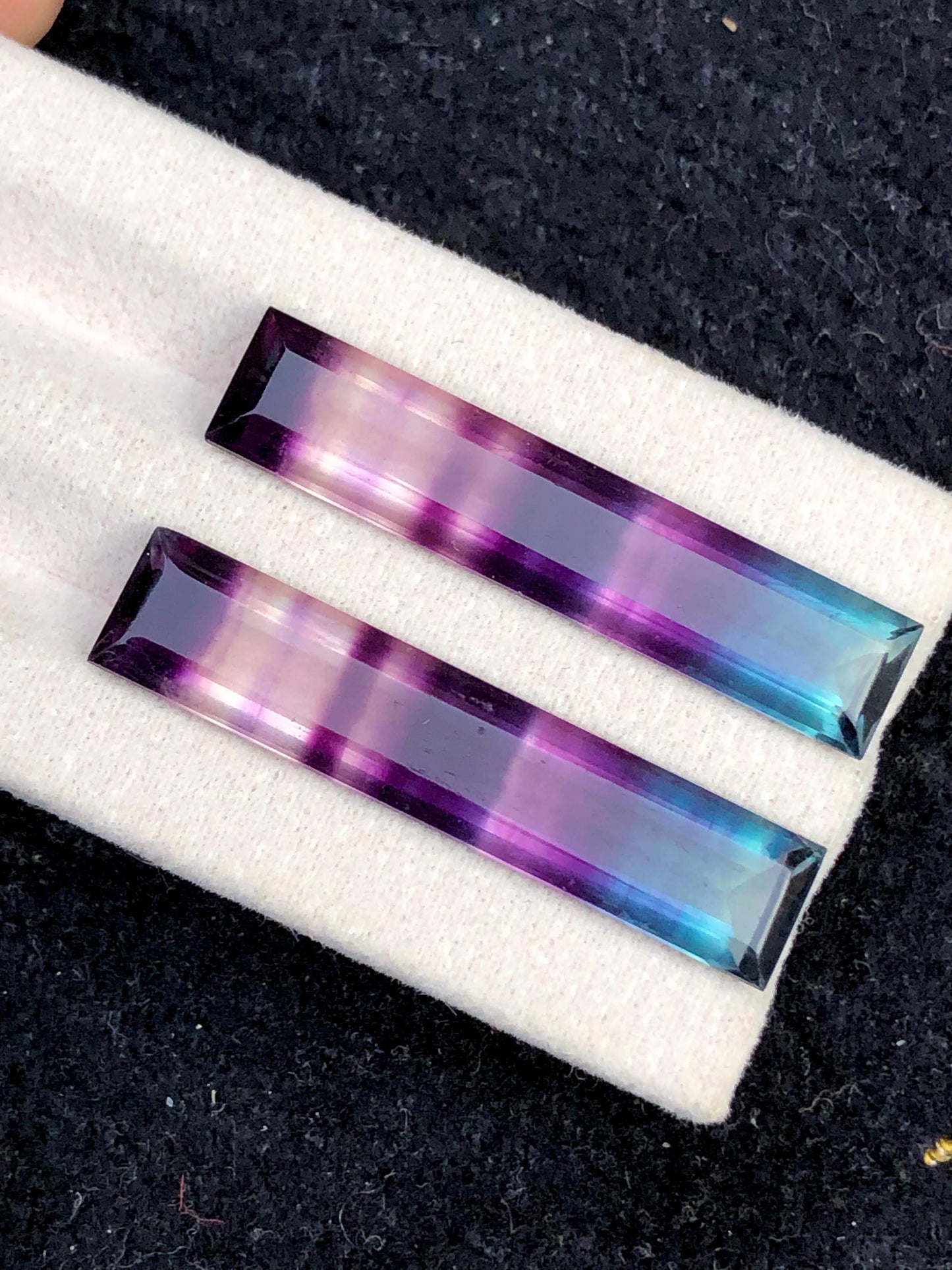 Rainbow Fluorite Cabochon Pair 32.80 ct - Meditation Set for Wellness