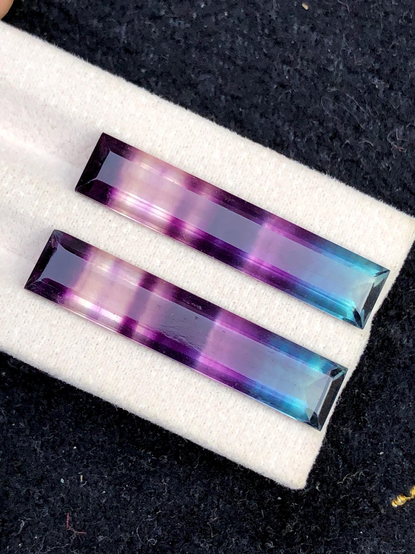 Rainbow Fluorite Cabochon Pair 32.80 ct - Meditation Set for Wellness