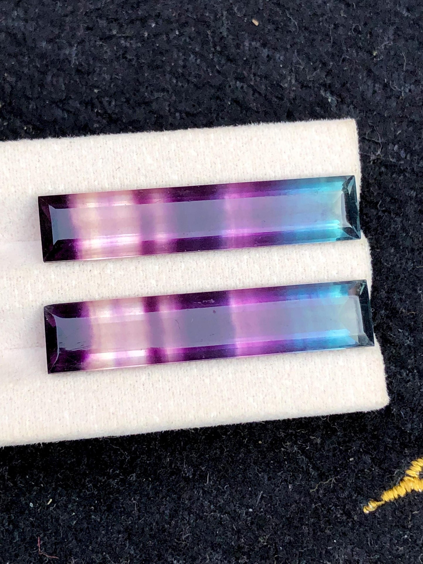 Rainbow Fluorite Cabochon Pair 32.80 ct - Meditation Set for Wellness