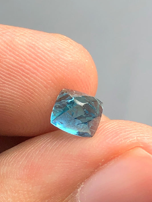 Neon Blue Tourmaline Cabochon 1.20 ct - Sugar Loaf Cut for Fine Jewelry