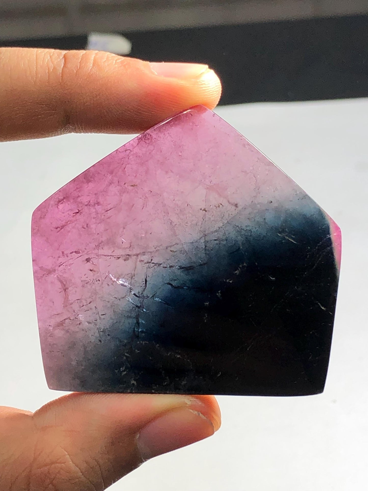 Tri Colour Tourmaline Cabochon 138 ct - Flat Back Set for Artistic Pieces