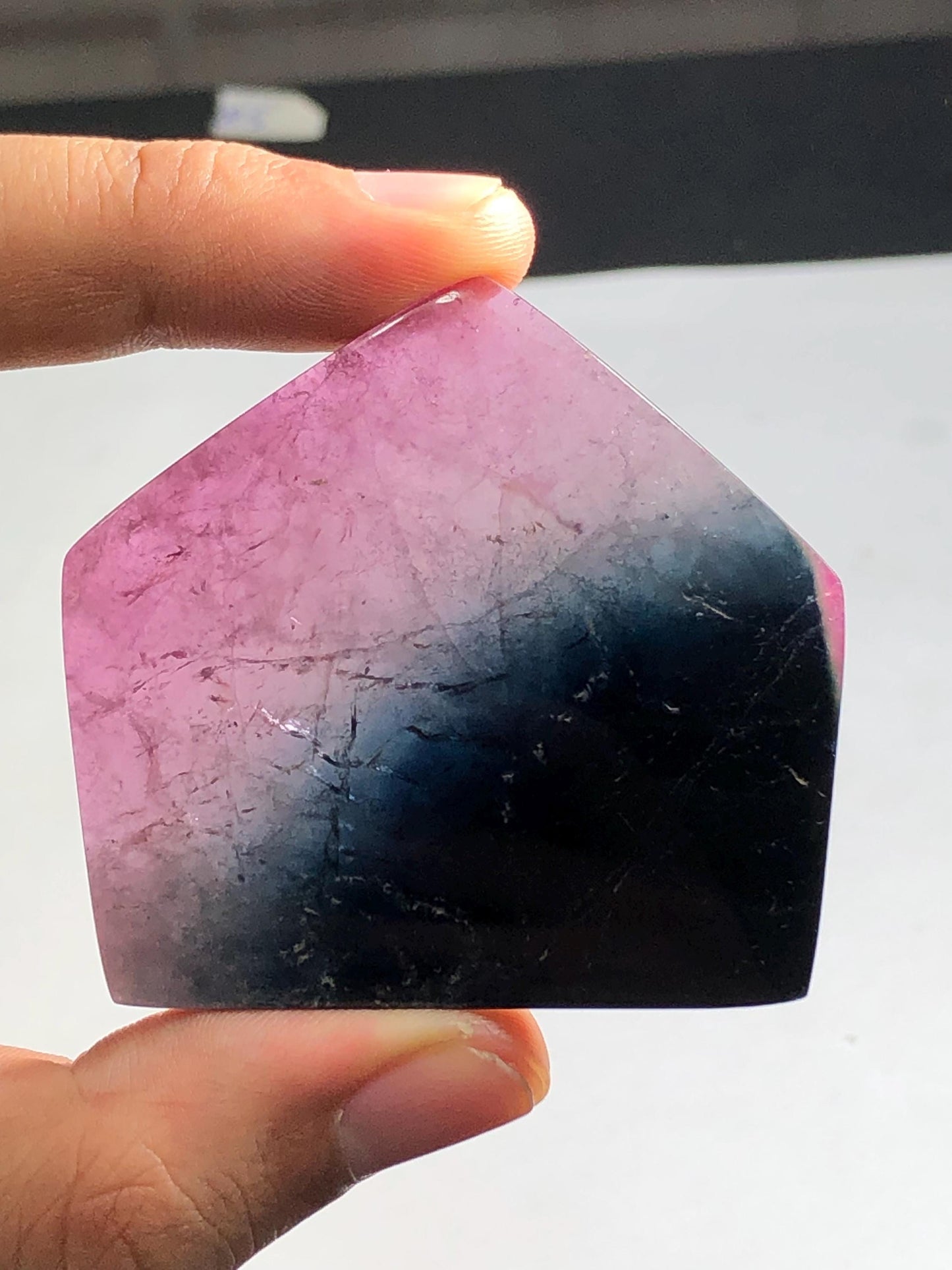 Tri Colour Tourmaline Cabochon 138 ct - Flat Back Set for Artistic Pieces