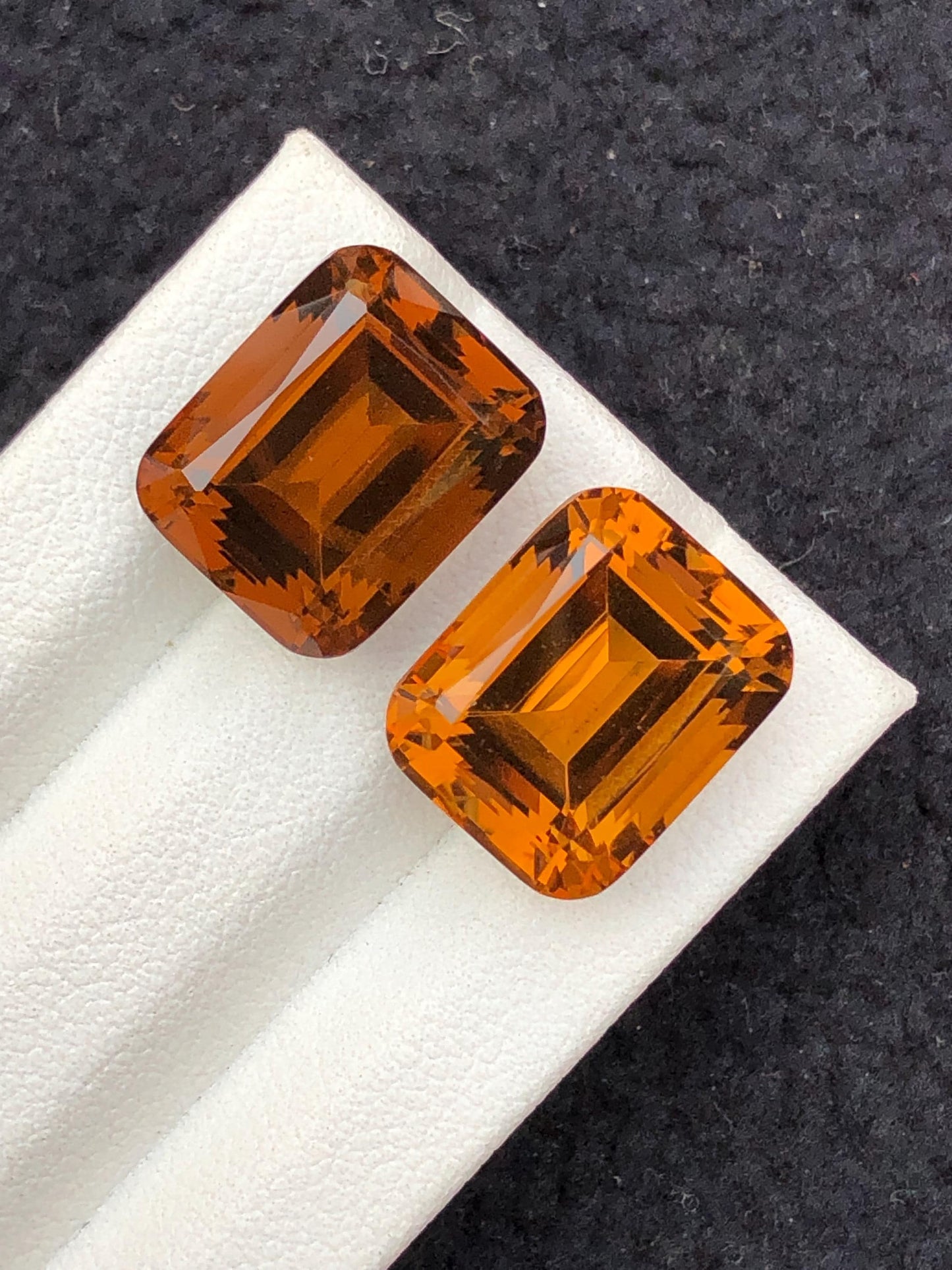 Citrine Faceted Pair 19.55 ct - Matching Yellow Gems for Earrings