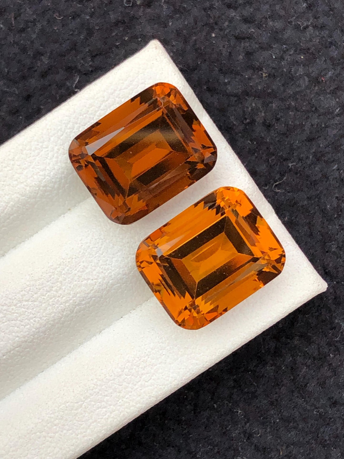 Citrine Faceted Pair 19.55 ct - Matching Yellow Gems for Earrings