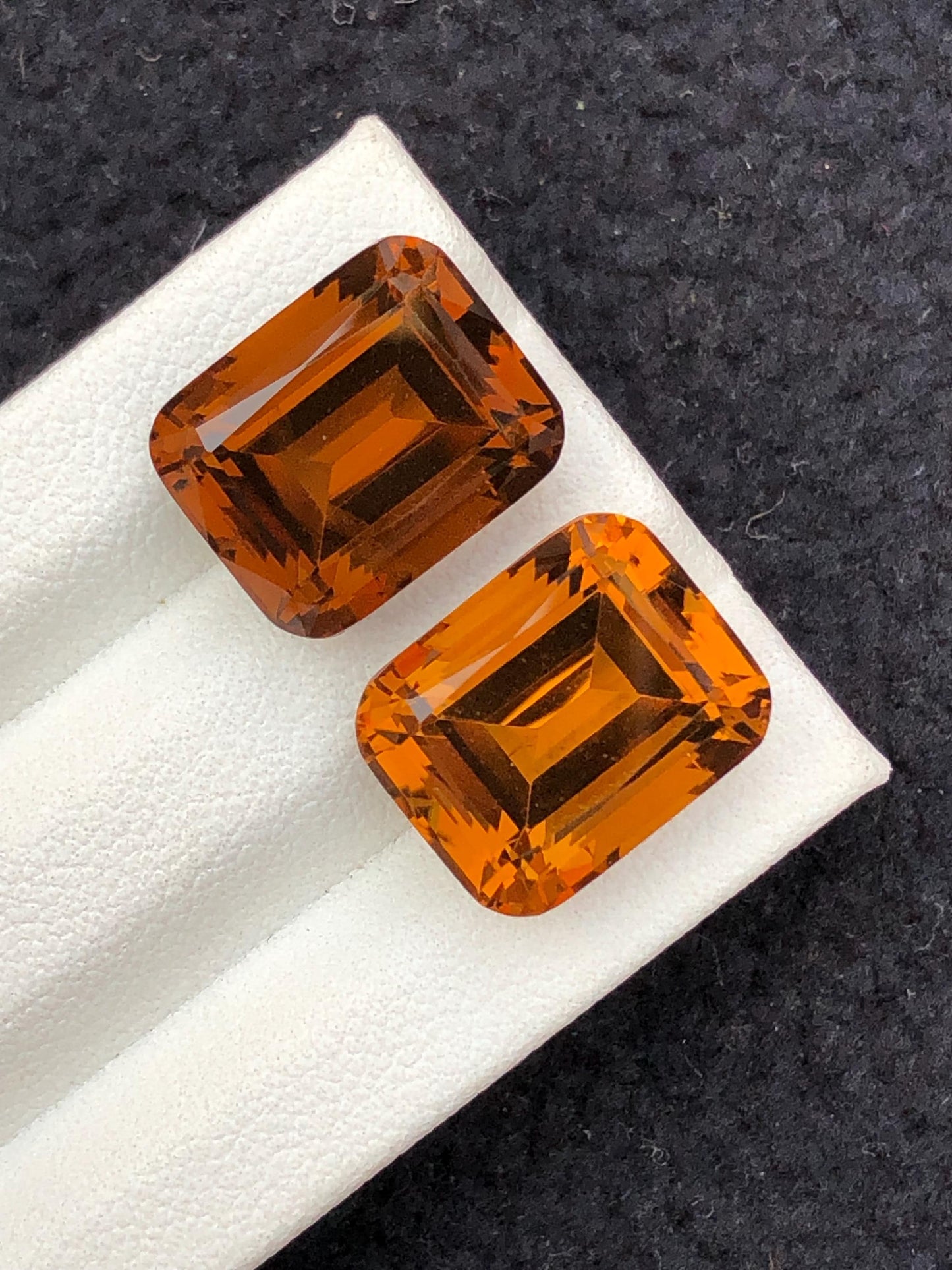 Citrine Faceted Pair 19.55 ct - Matching Yellow Gems for Earrings