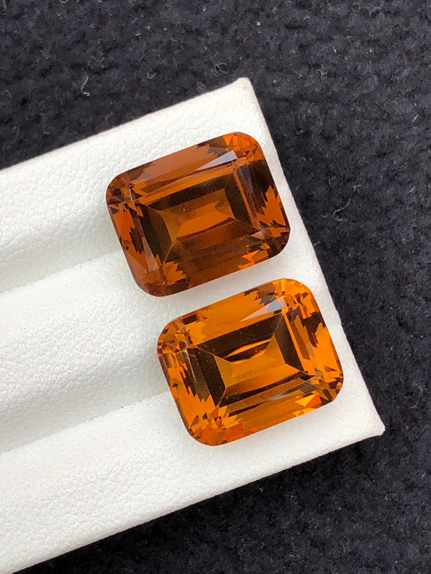 Citrine Faceted Pair 19.55 ct - Matching Yellow Gems for Earrings