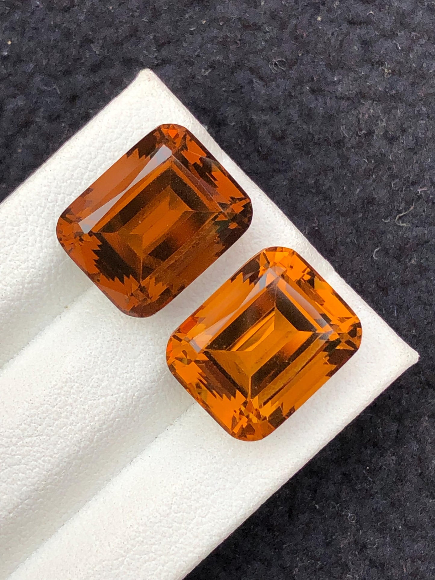 Citrine Faceted Pair 19.55 ct - Matching Yellow Gems for Earrings