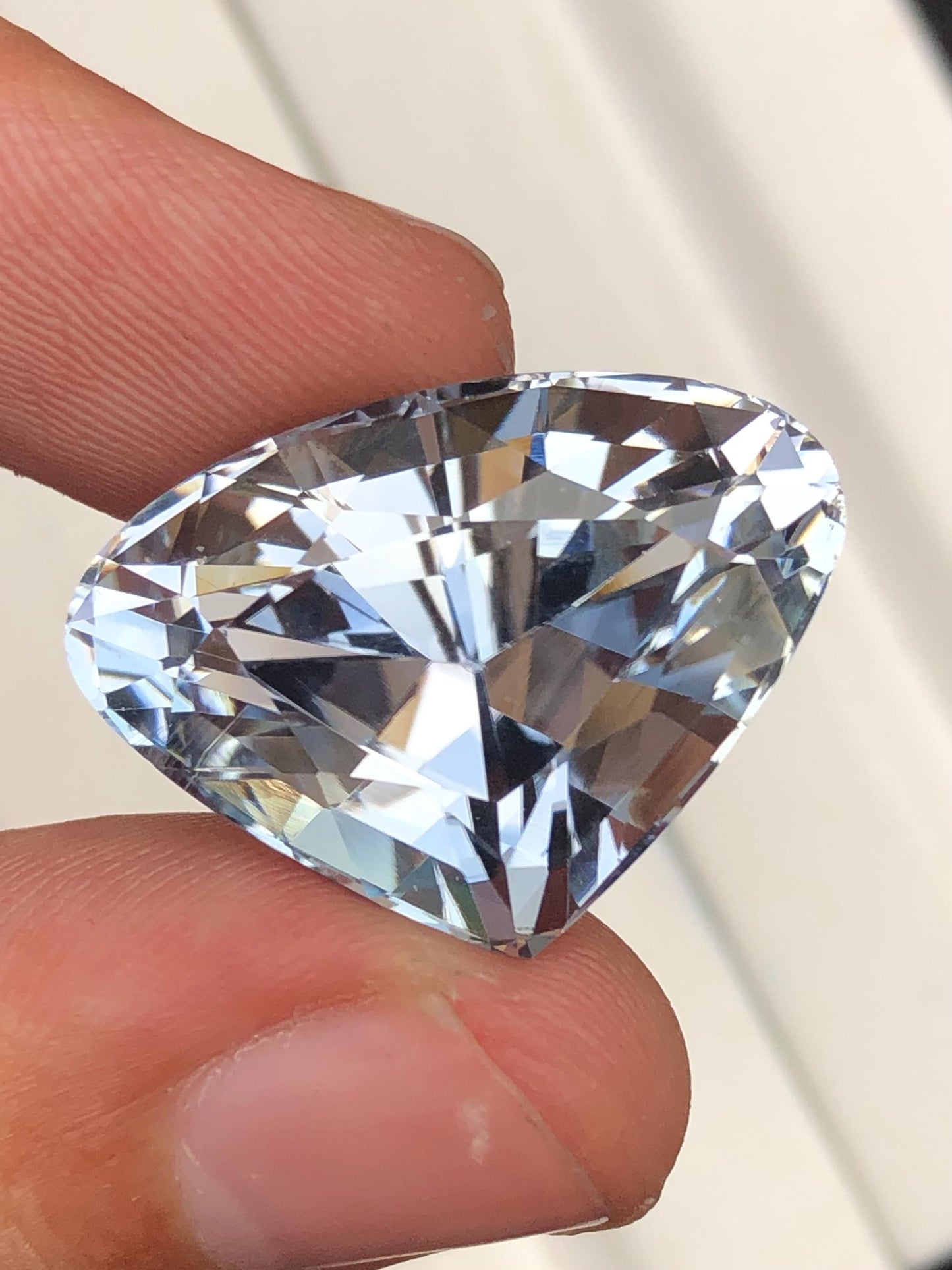 Kunzite Faceted Heart 37 ct - Soft Pink Gem 18×25×14 mm